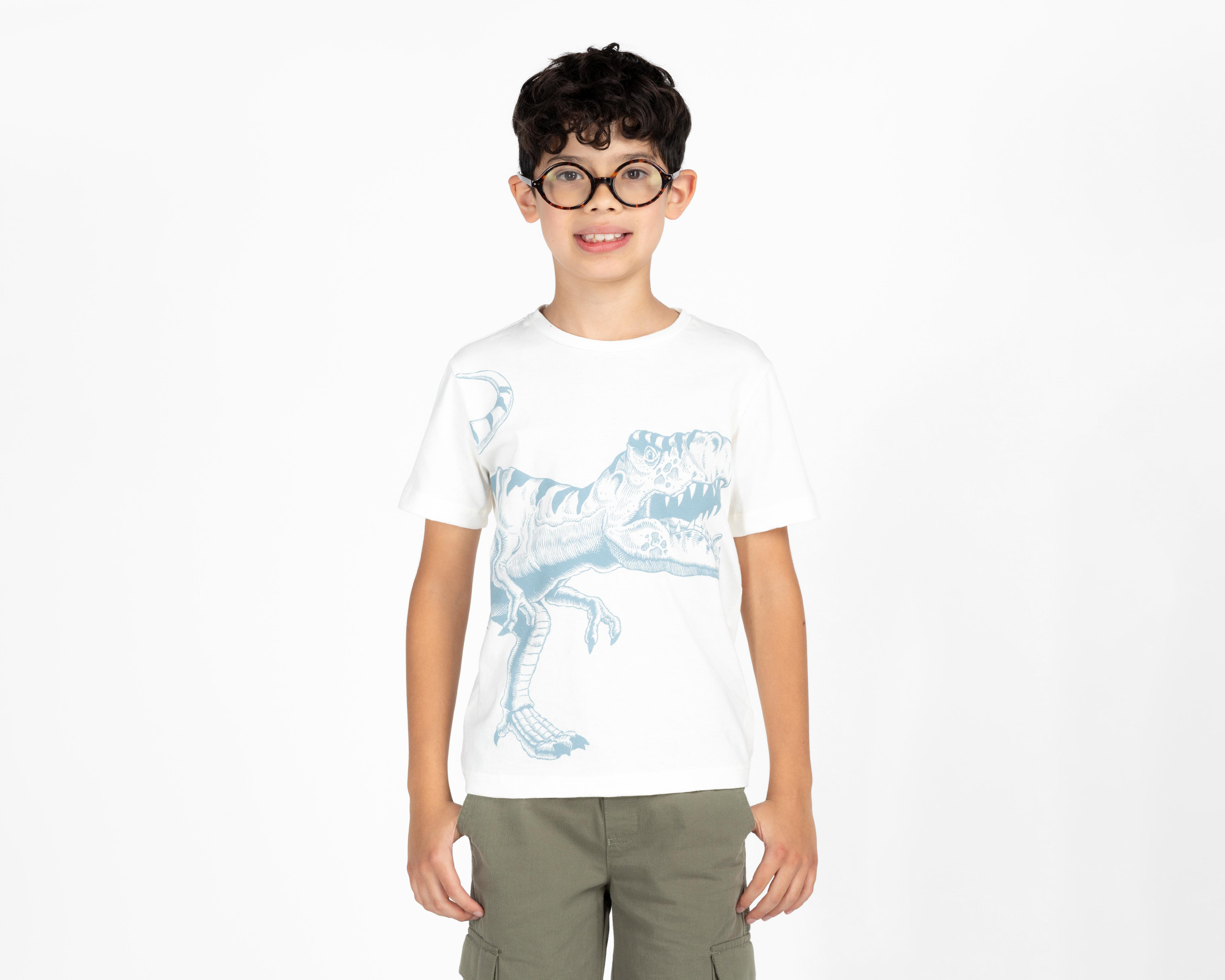 Playera Refill Manga Corta Dinosaurio para Niño