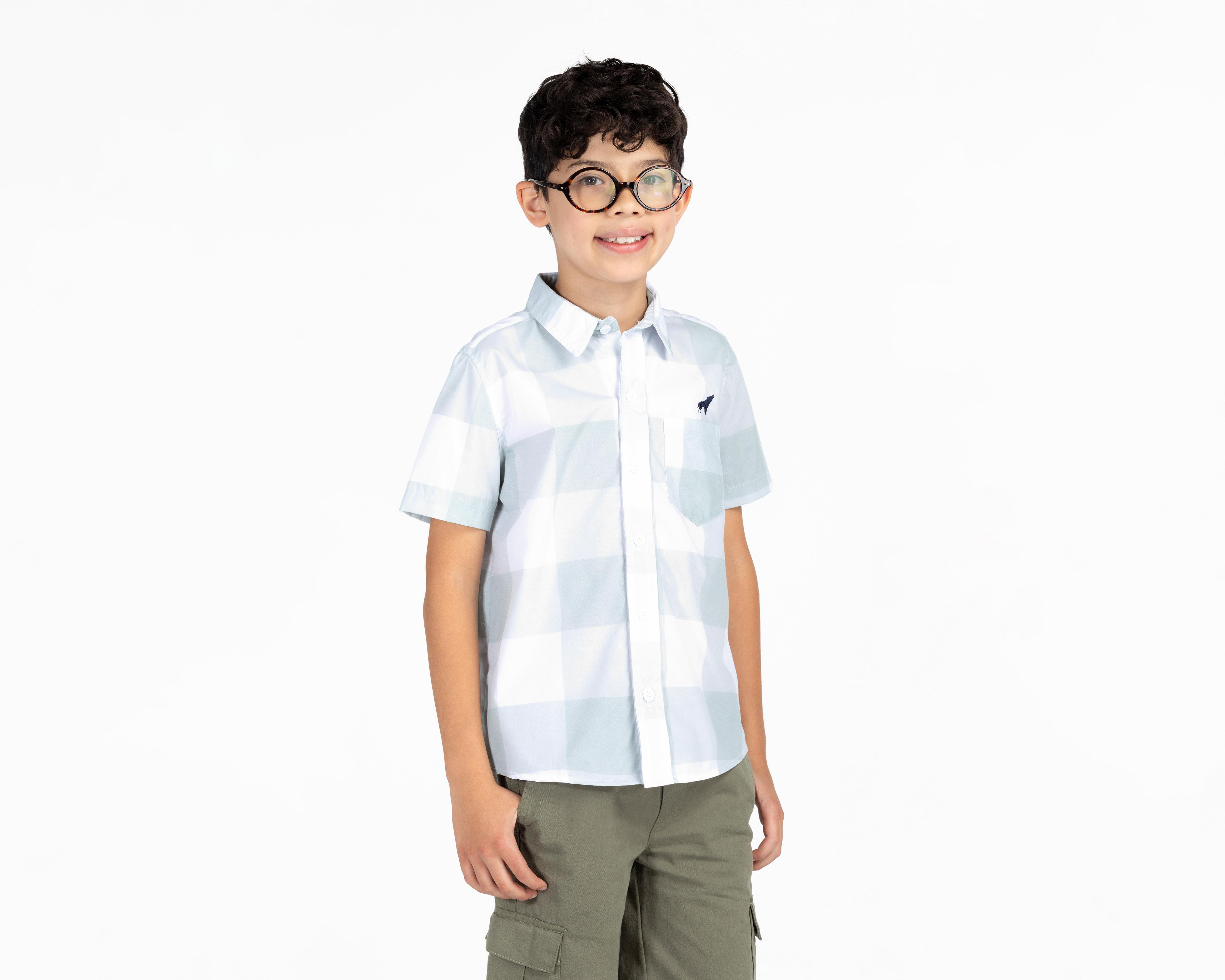 Camisa Refill Manga Corta a Cuadros para Niño $144