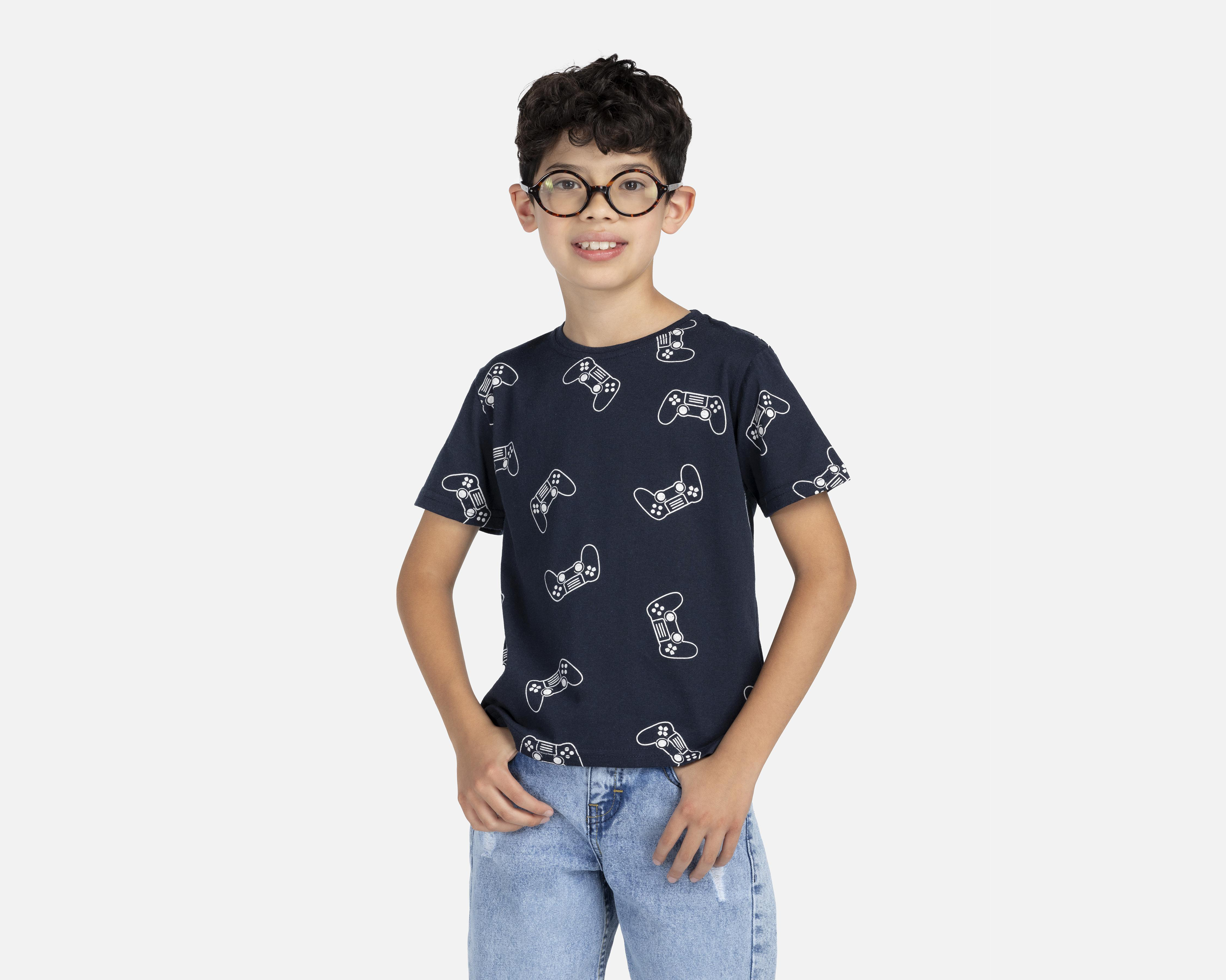 Playera Neo*City Manga Corta Estampada para Niño