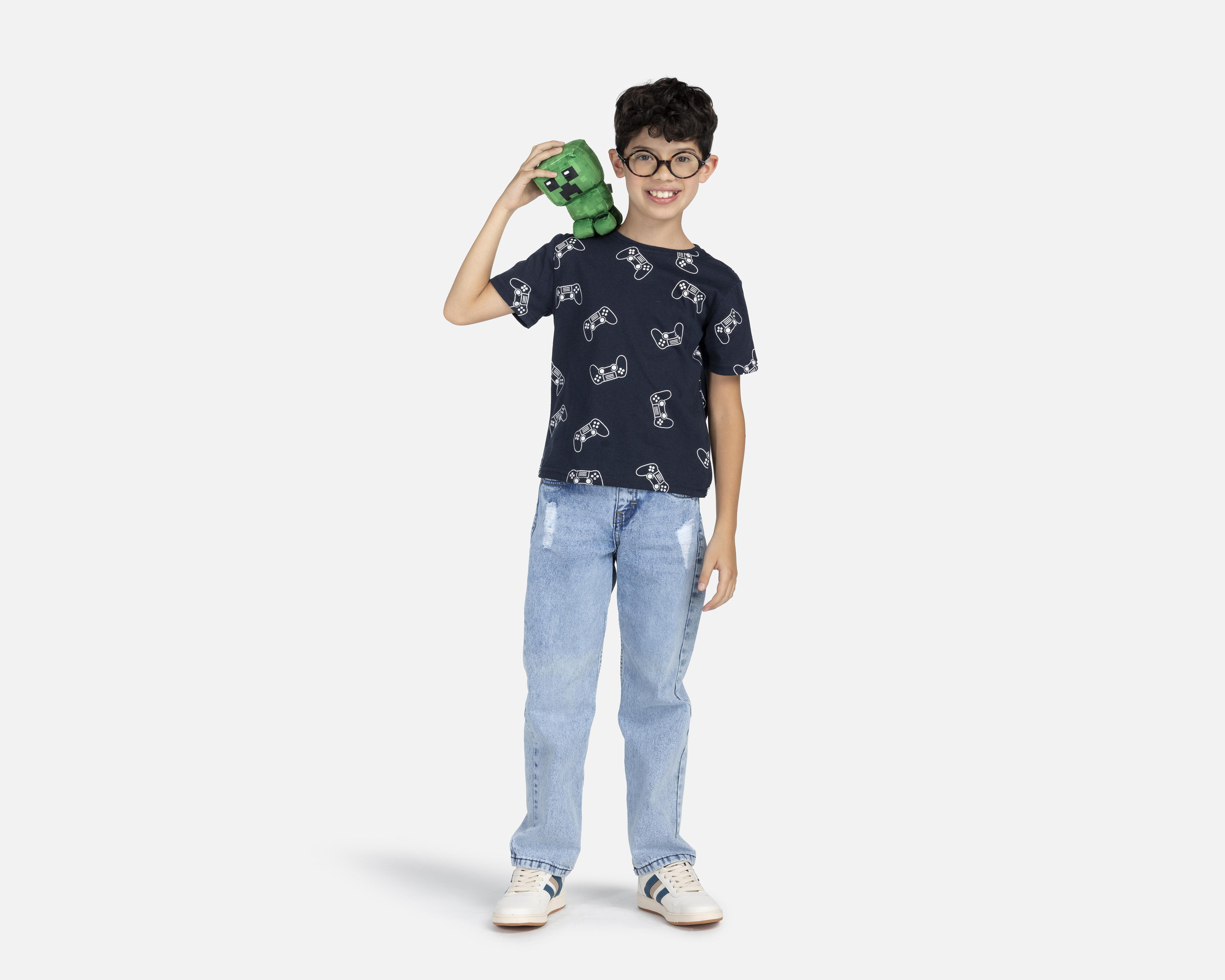 Foto 4 pulgar | Playera Neo*City Manga Corta Estampada para Niño