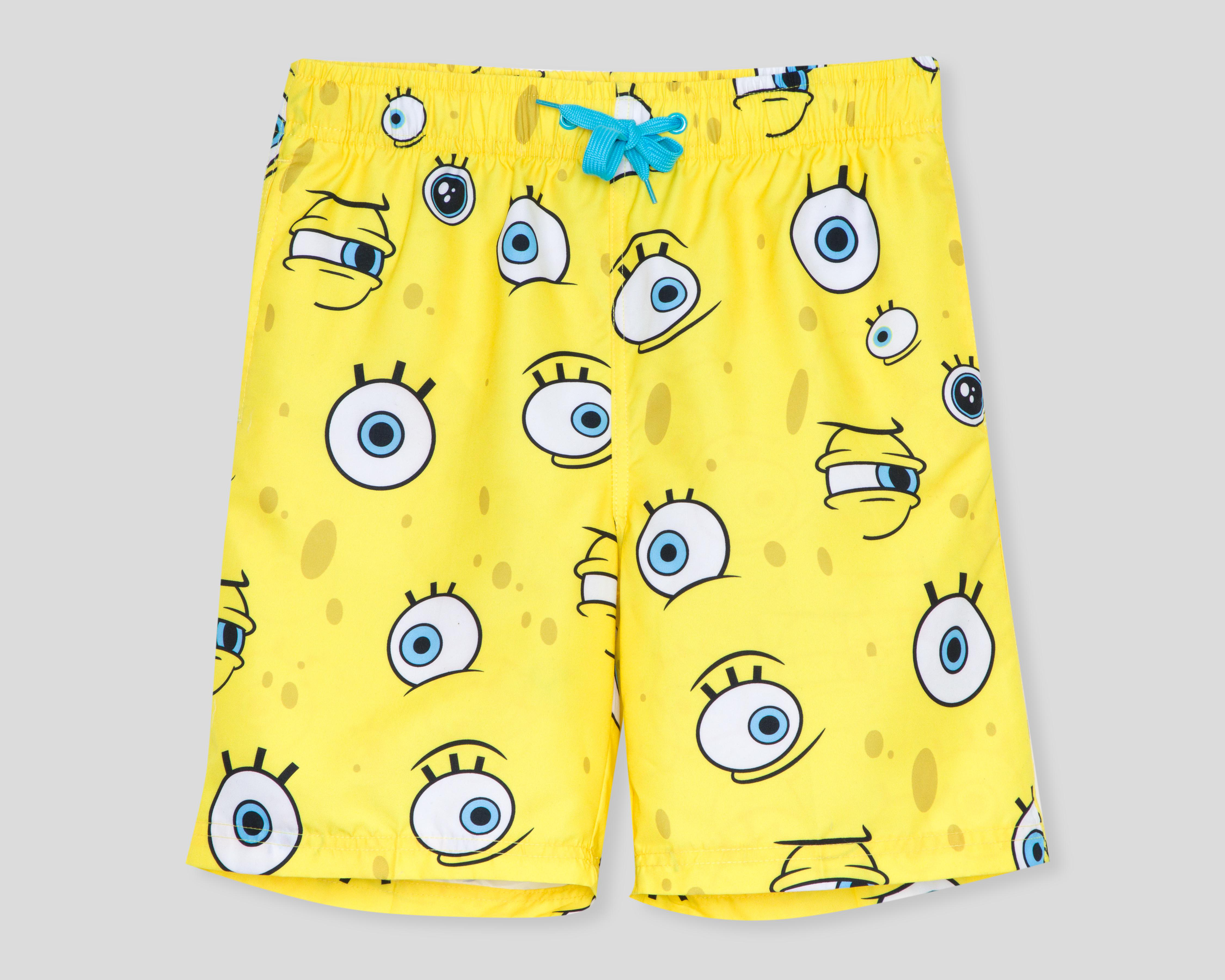 Foto 2 pulgar | Traje de Baño Bob Esponja Estampado para Niño