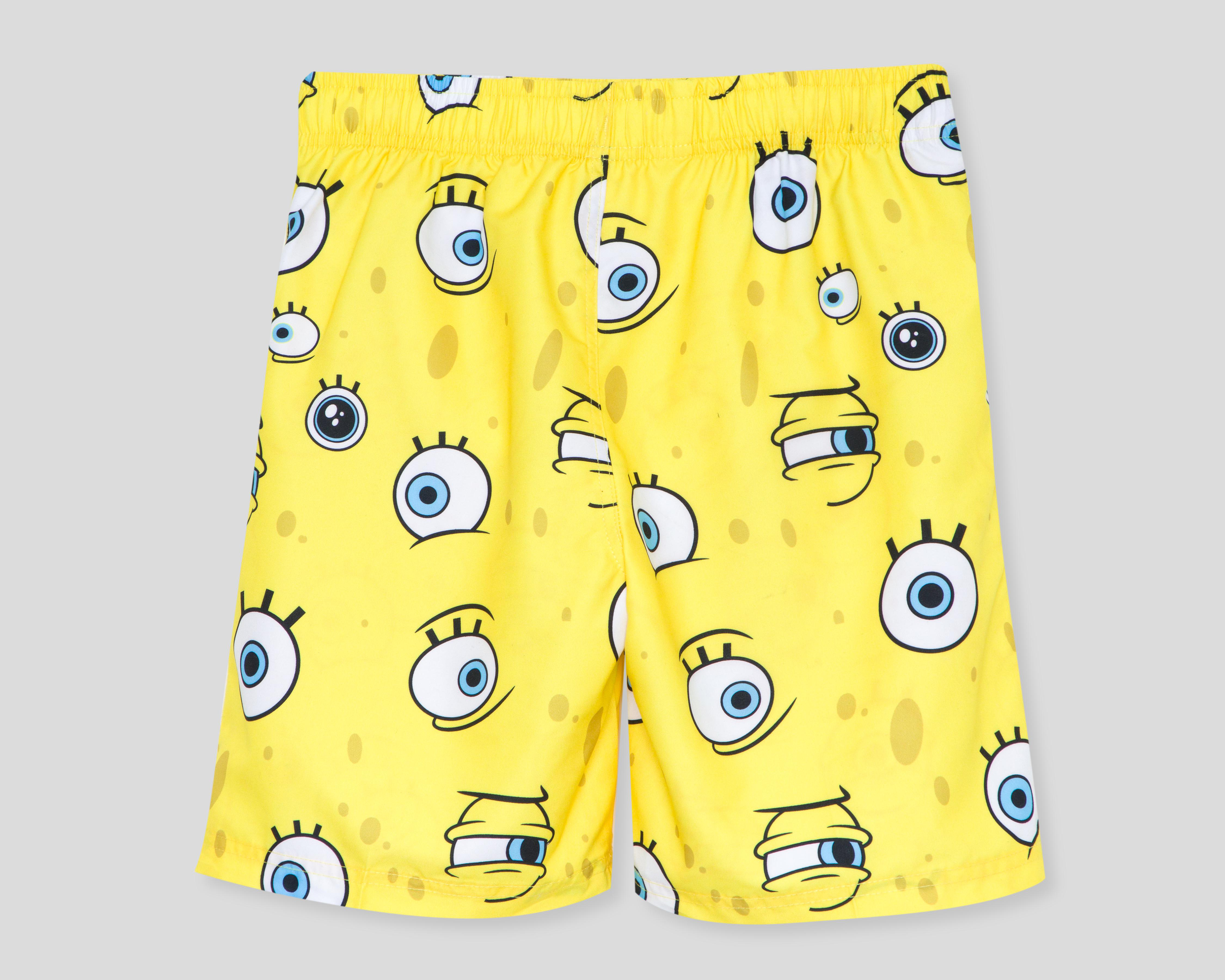 Foto 3 pulgar | Traje de Baño Bob Esponja Estampado para Niño
