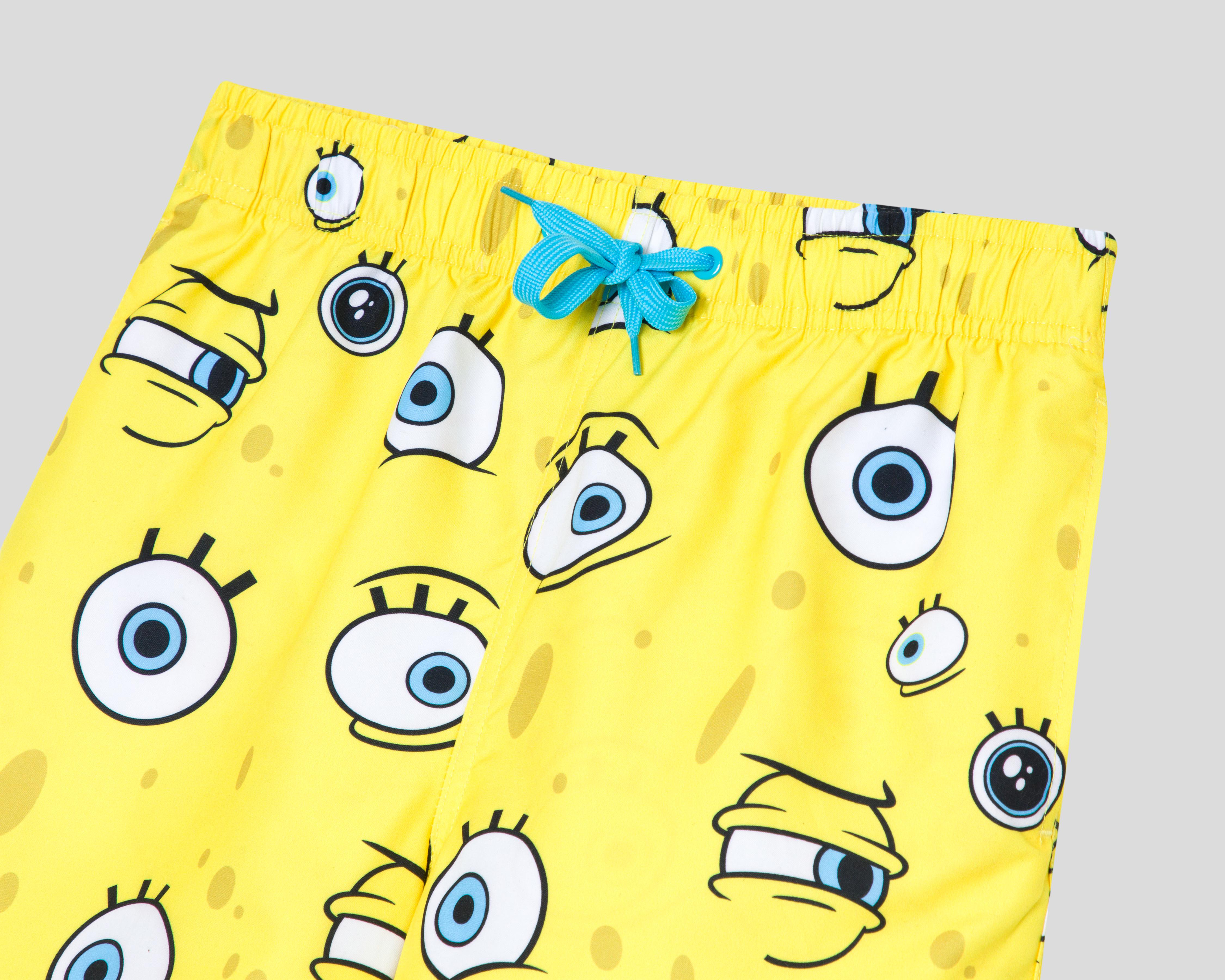 Foto 4 pulgar | Traje de Baño Bob Esponja Estampado para Niño