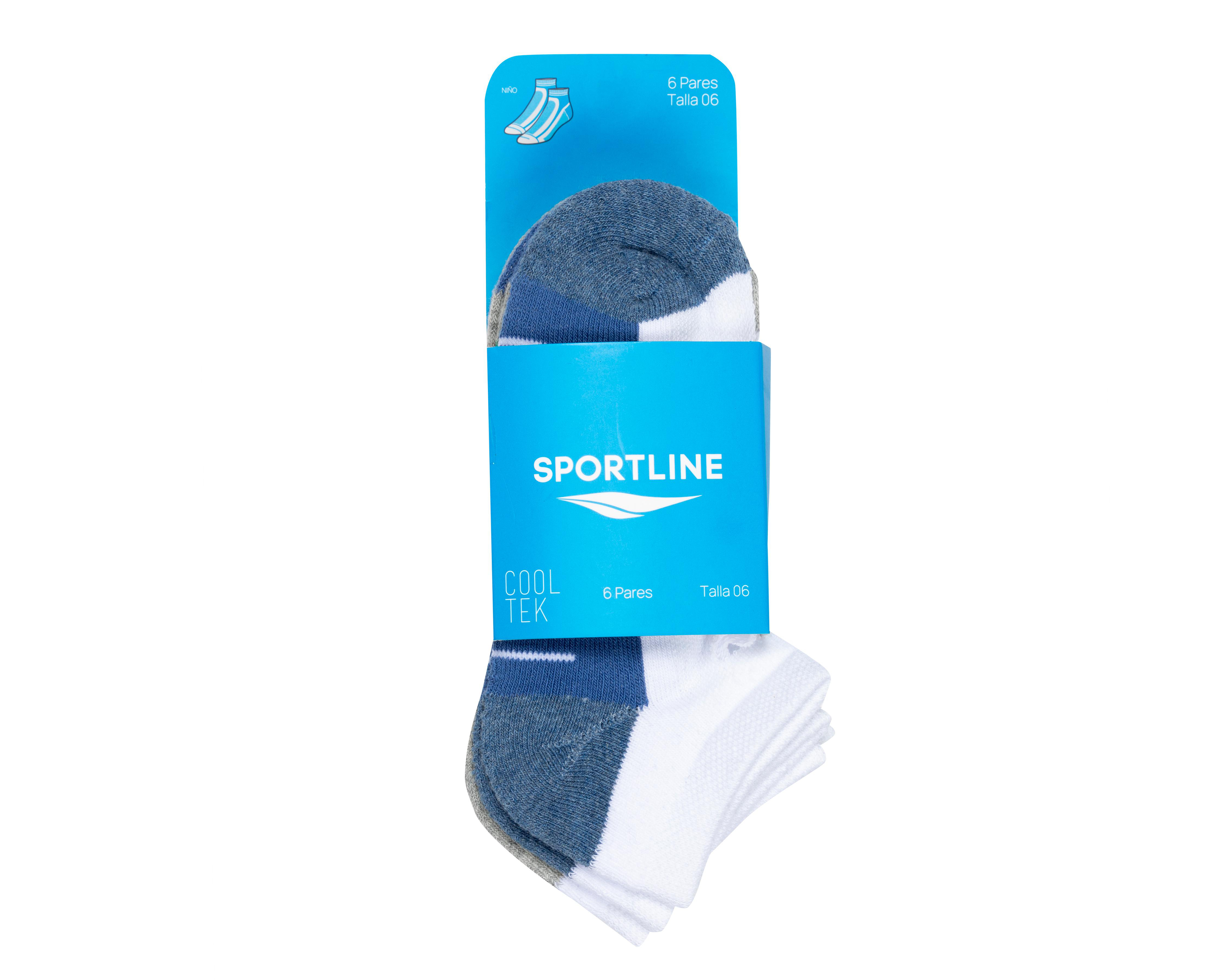 Foto 4 pulgar | Calcetas Deportivas Sportline para Niño 6 Pares