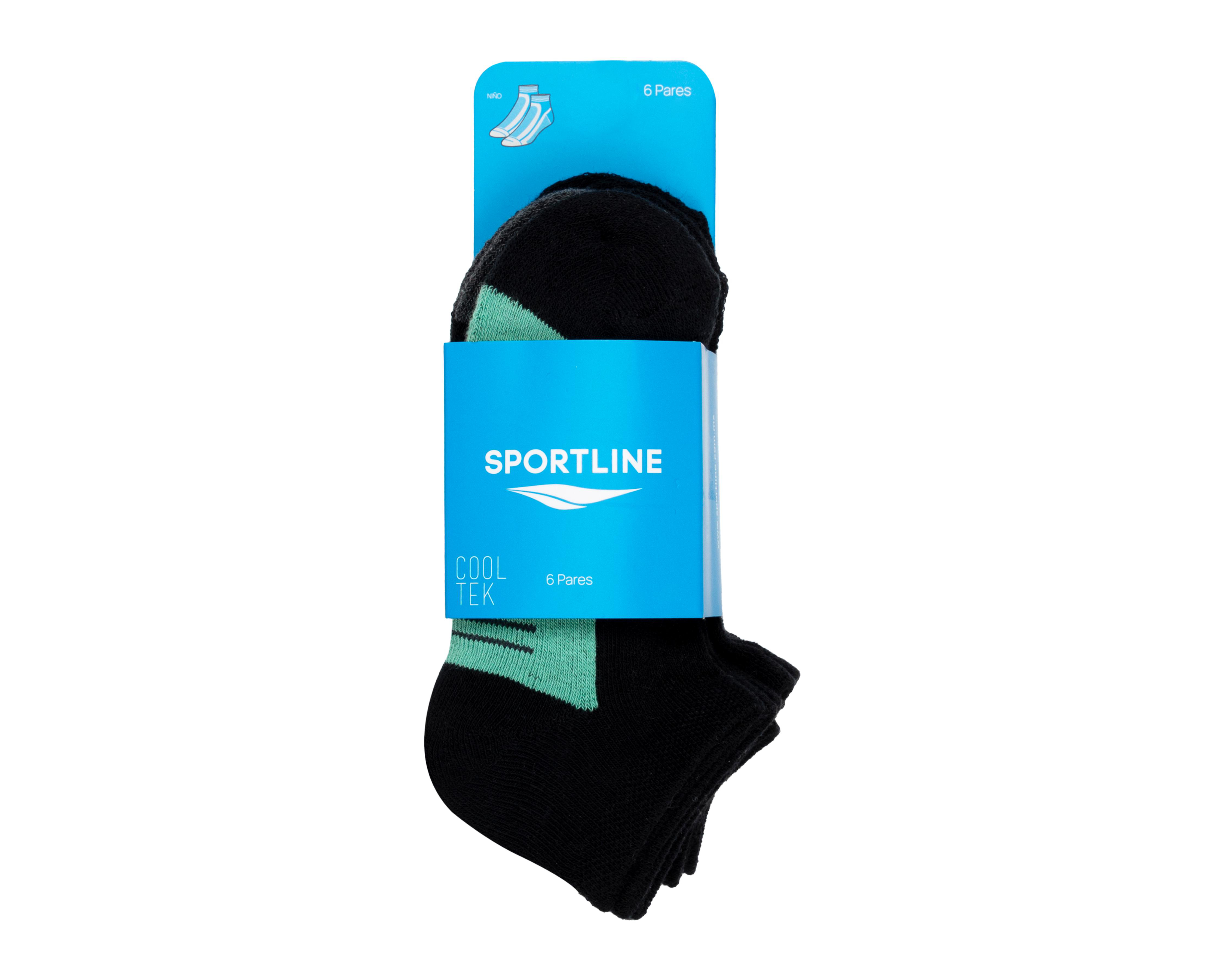 Foto 4 pulgar | Calcetas Deportivas Sportline para Niño 6 Pares