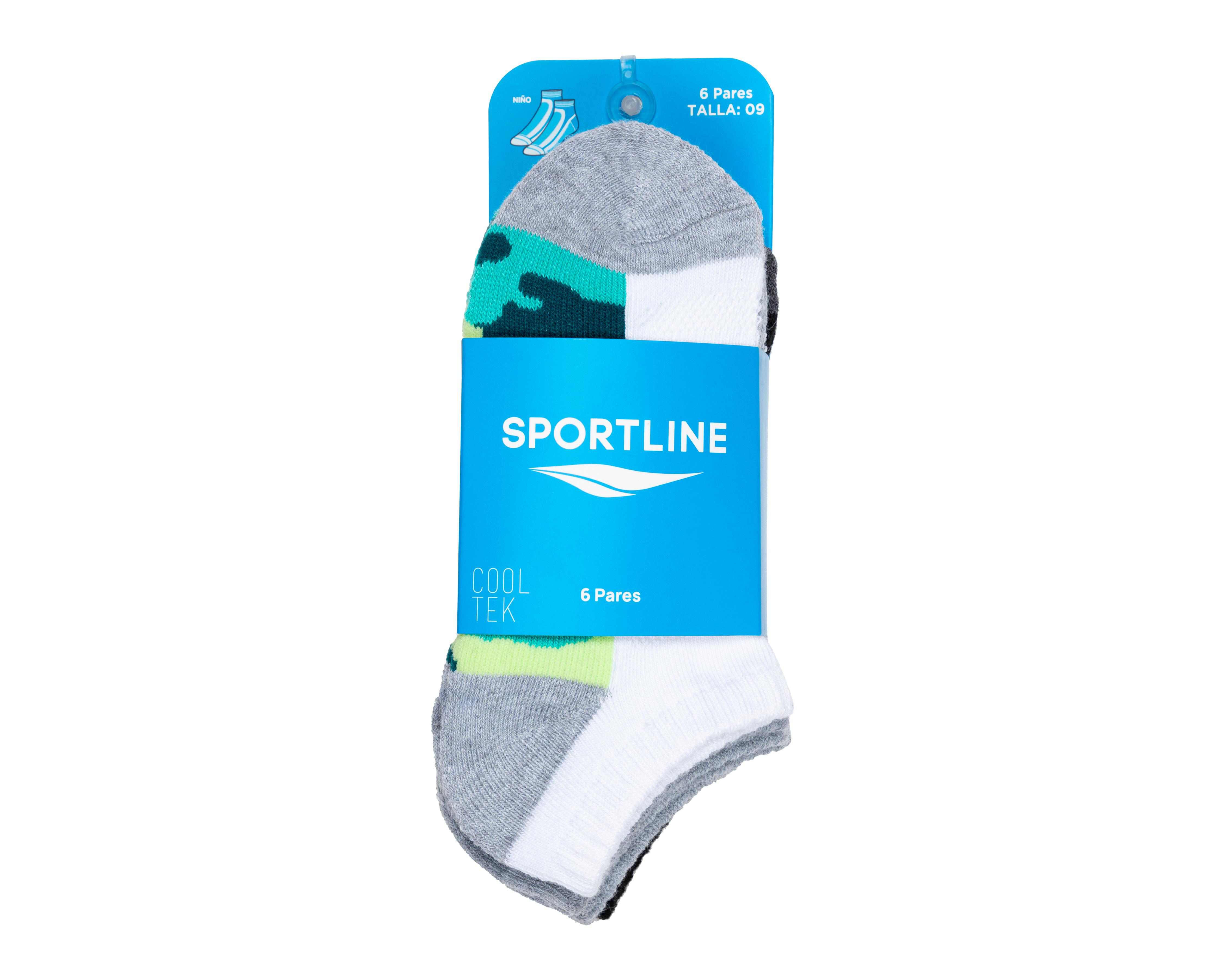 Foto 4 pulgar | Calcetas Deportivas Sportline para Niño 6 Pares