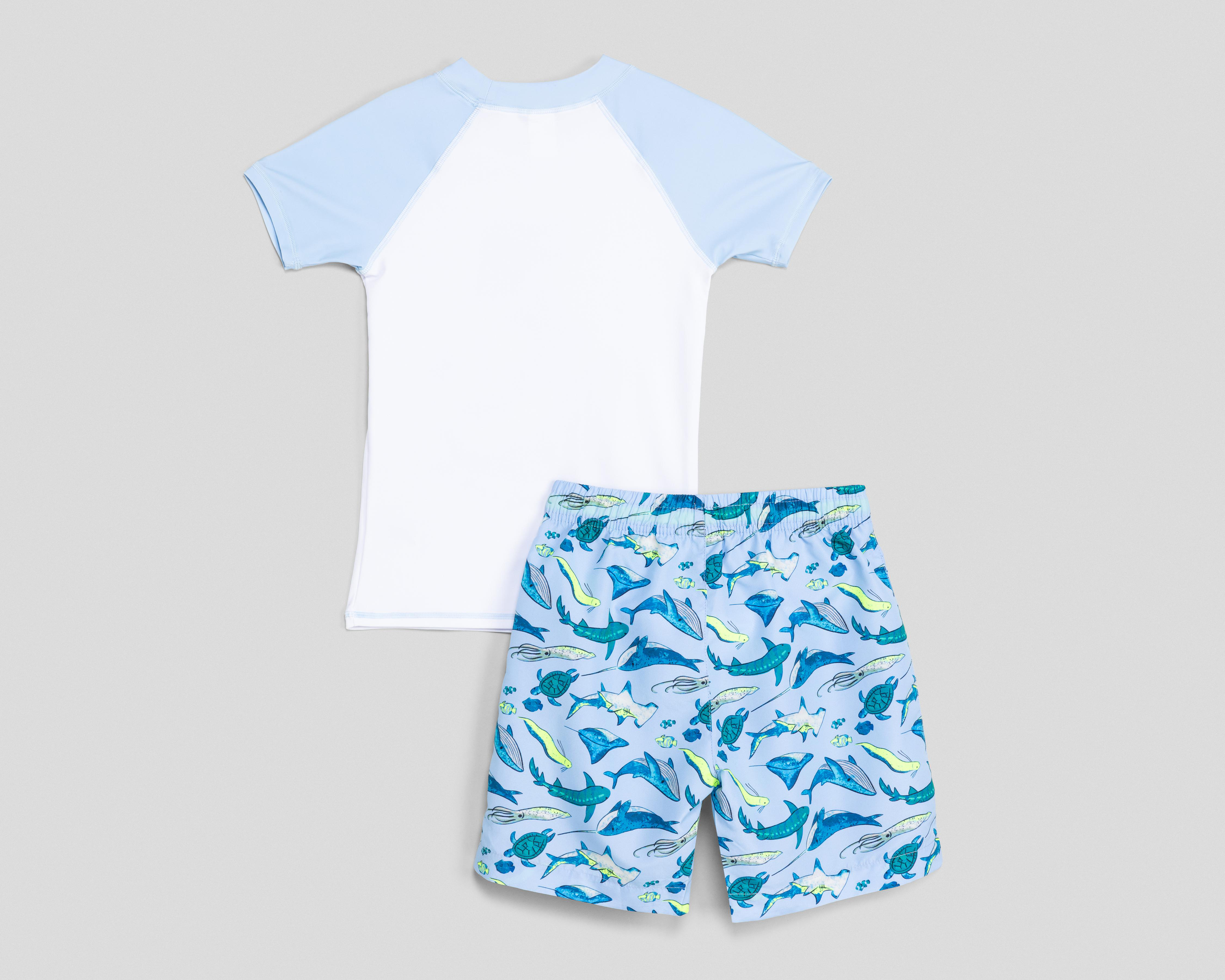 Foto 3 pulgar | Traje de Baño Rio Beach Print de Tiburones para Niño 2 Piezas
