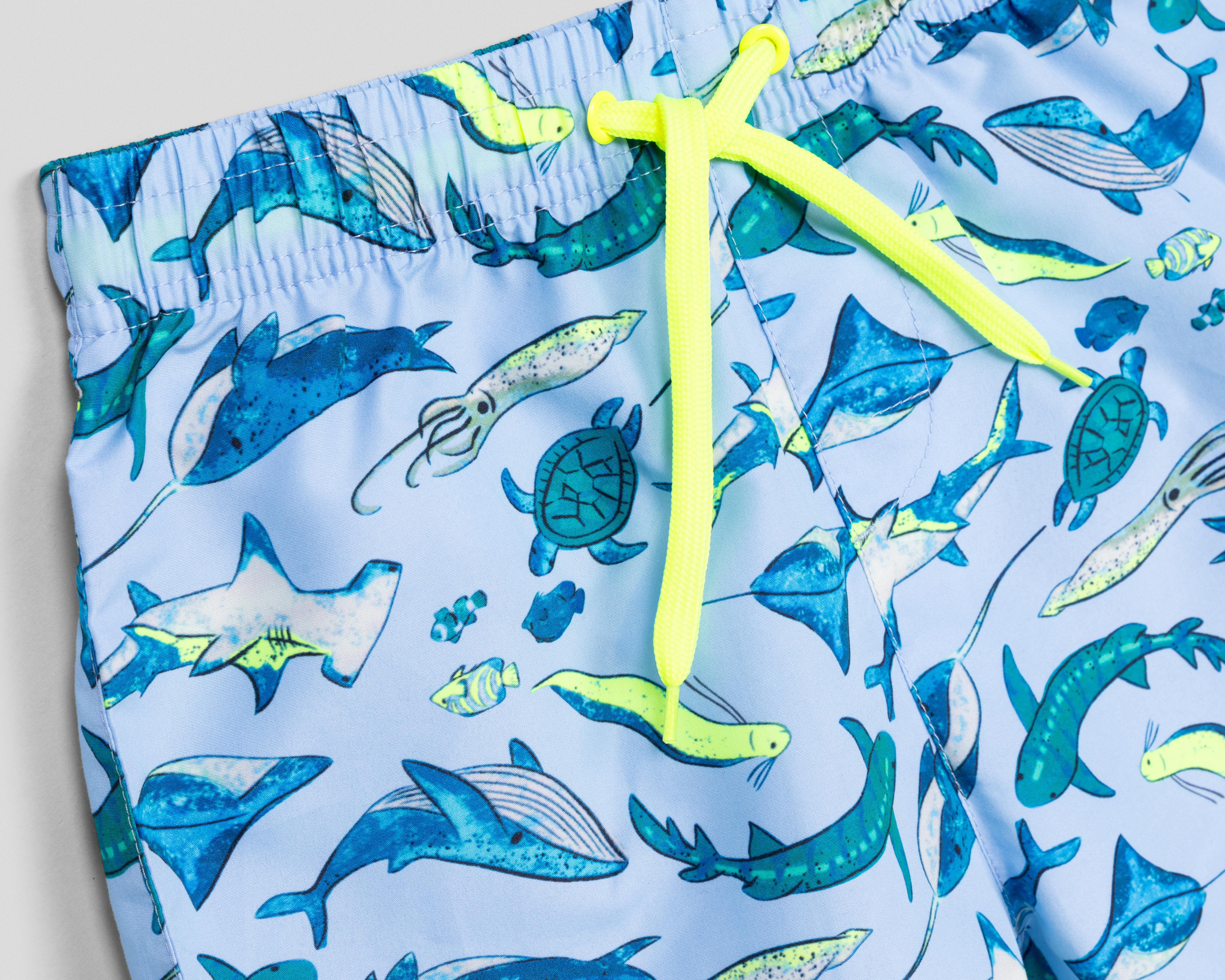Foto 5 pulgar | Traje de Baño Rio Beach Print de Tiburones para Niño 2 Piezas