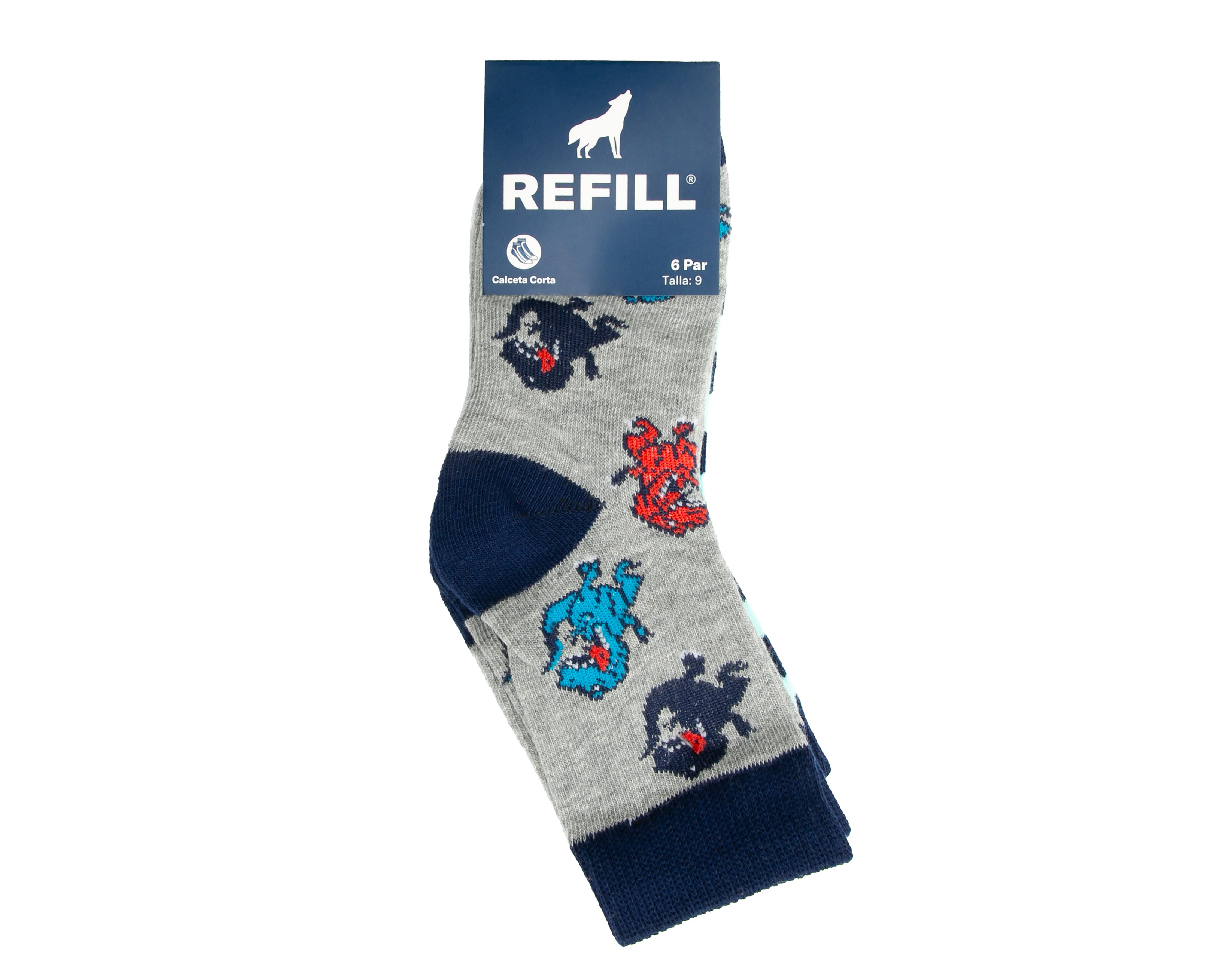 Foto 4 pulgar | Calcetas Refill para Niño 6 Pares
