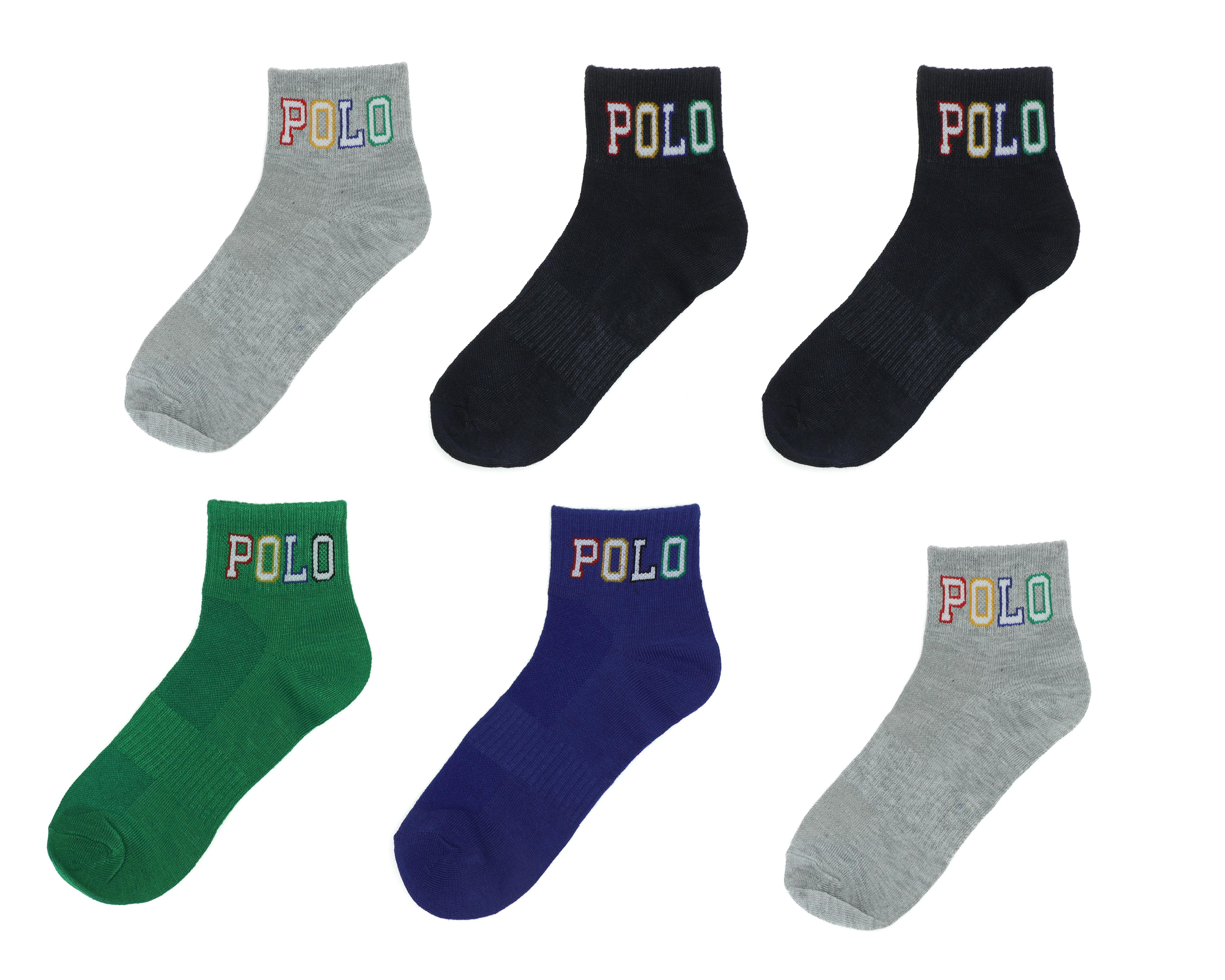 Foto 2 pulgar | Calcetas York Team Polo Club para Niño 6 Pares