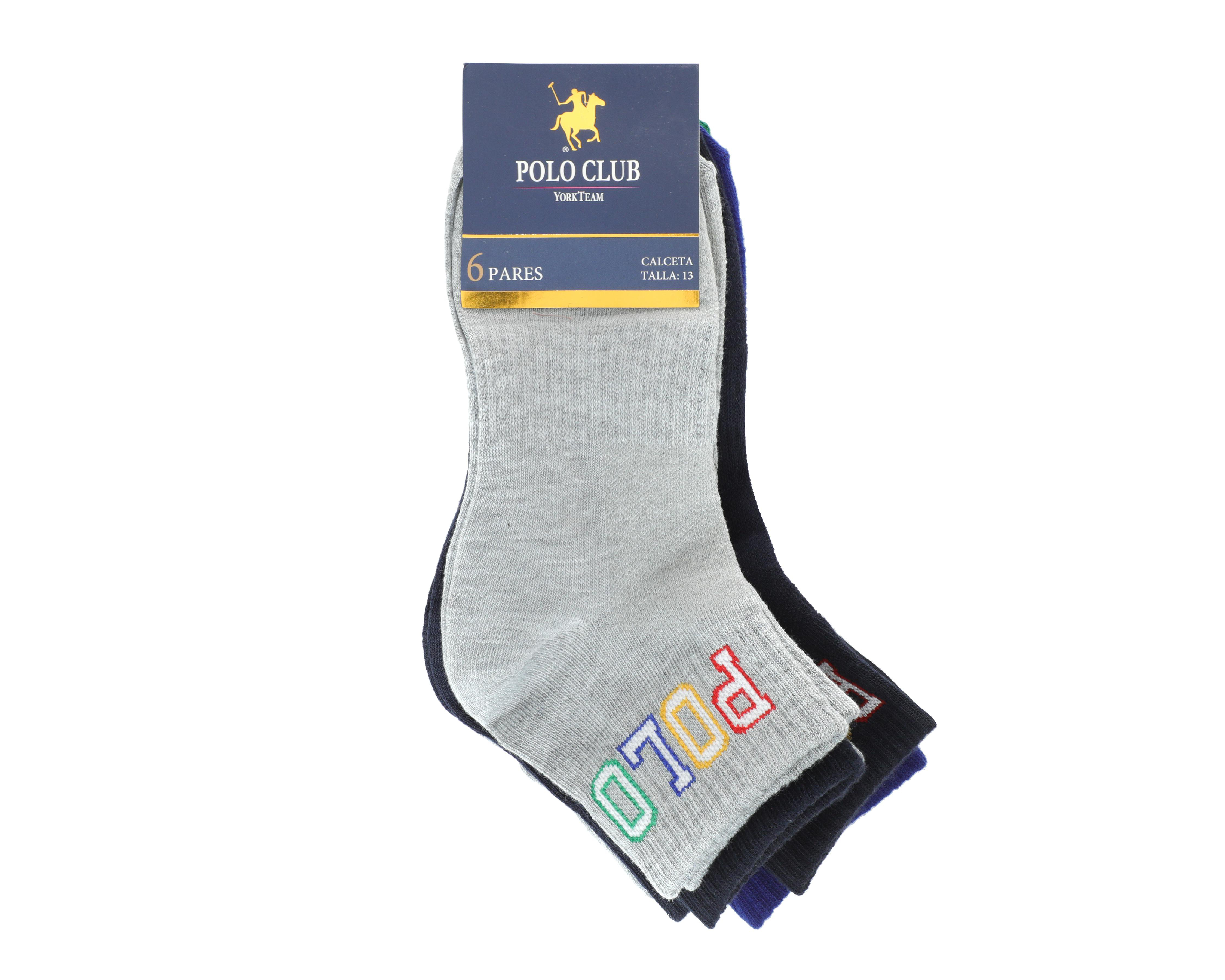 Foto 4 pulgar | Calcetas York Team Polo Club para Niño 6 Pares