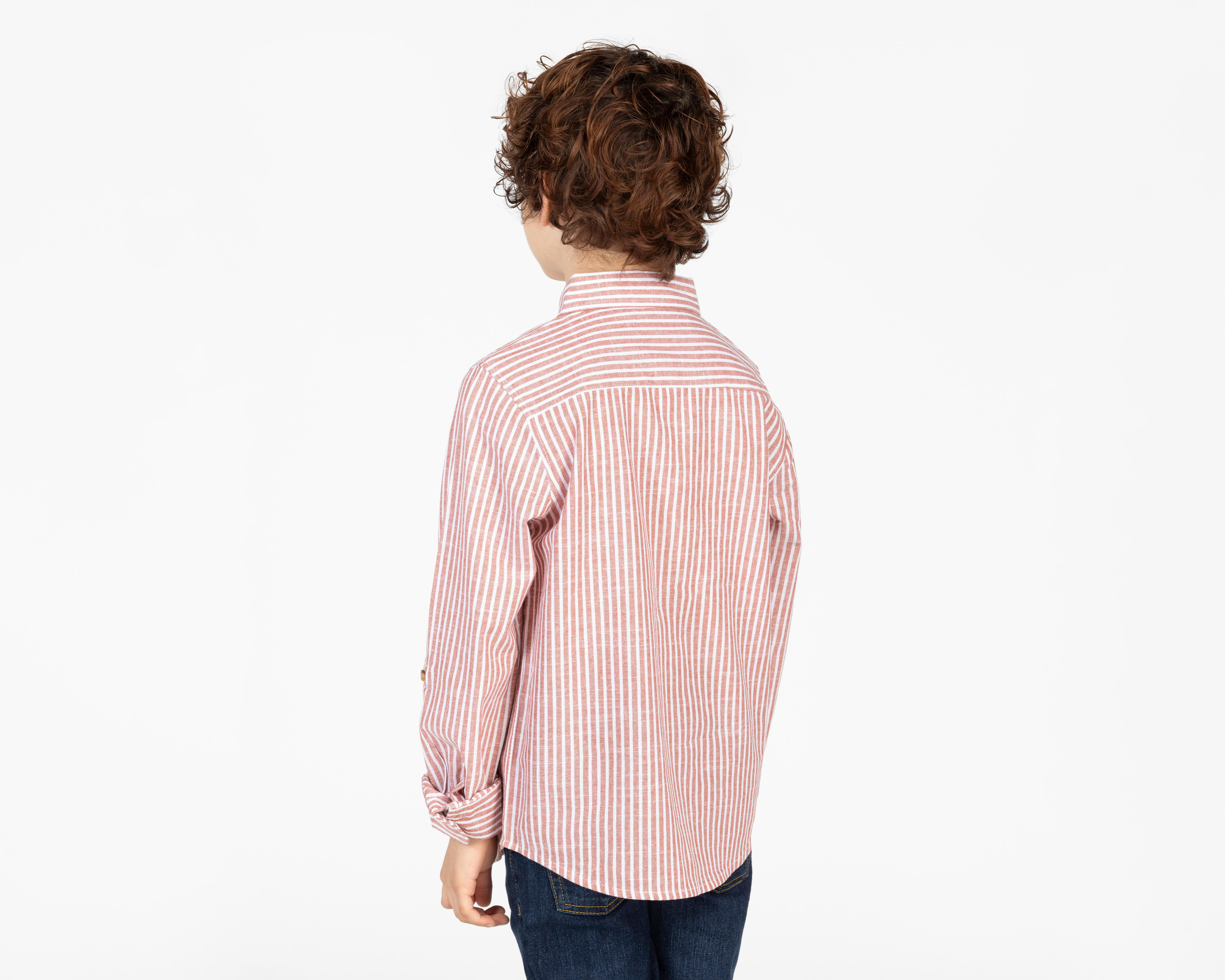 Foto 2 | Camisa Refill Manga Larga a Rayas para Niño