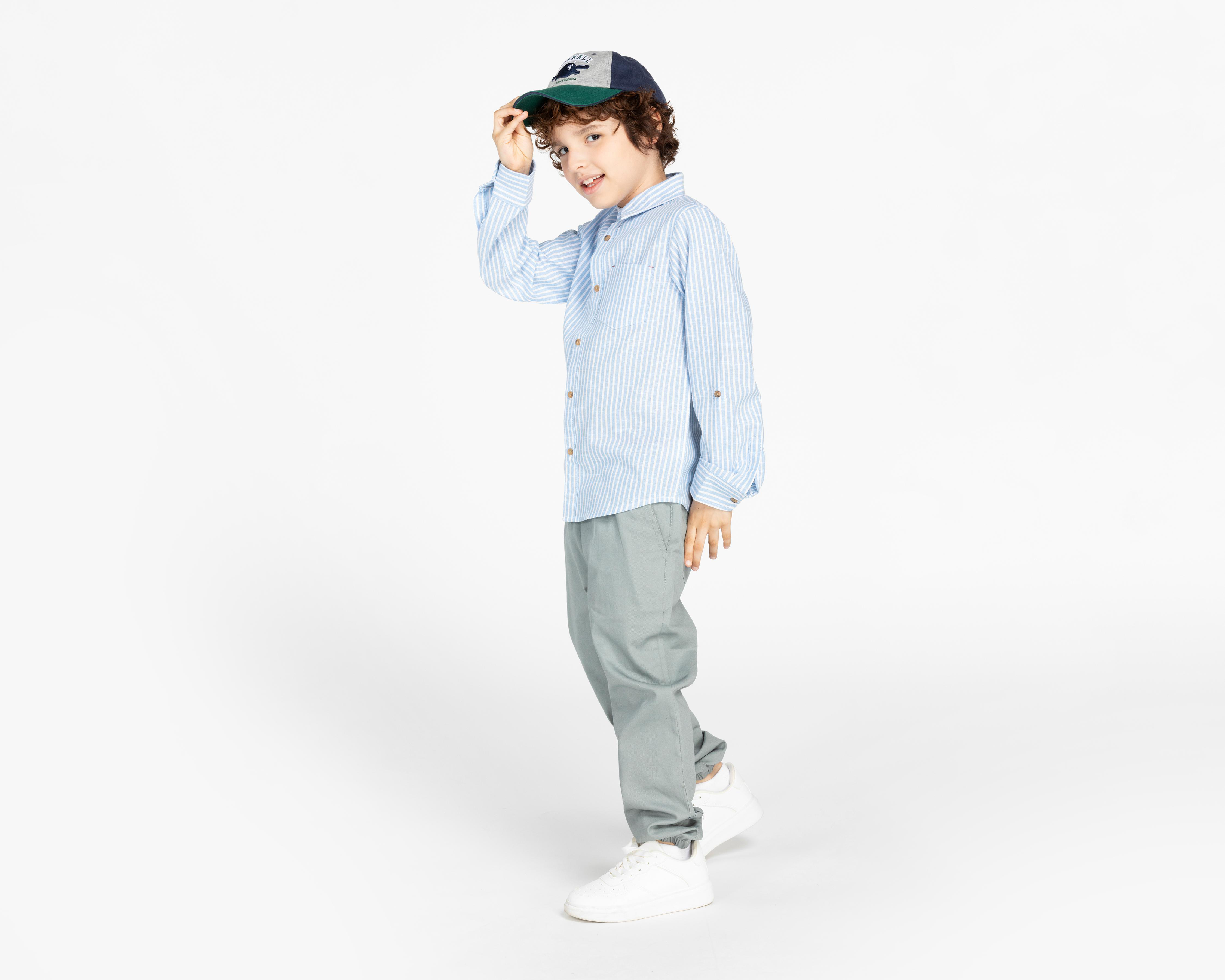 Foto 4 pulgar | Camisa Refill Manga Larga a Rayas para Niño