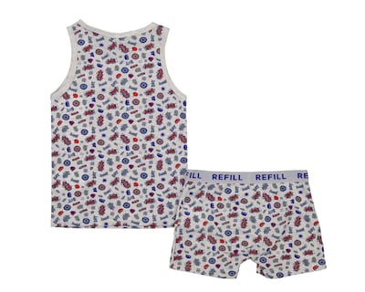 Foto 2 | Playera Interior y Bóxer Refill para Niño 2 Piezas