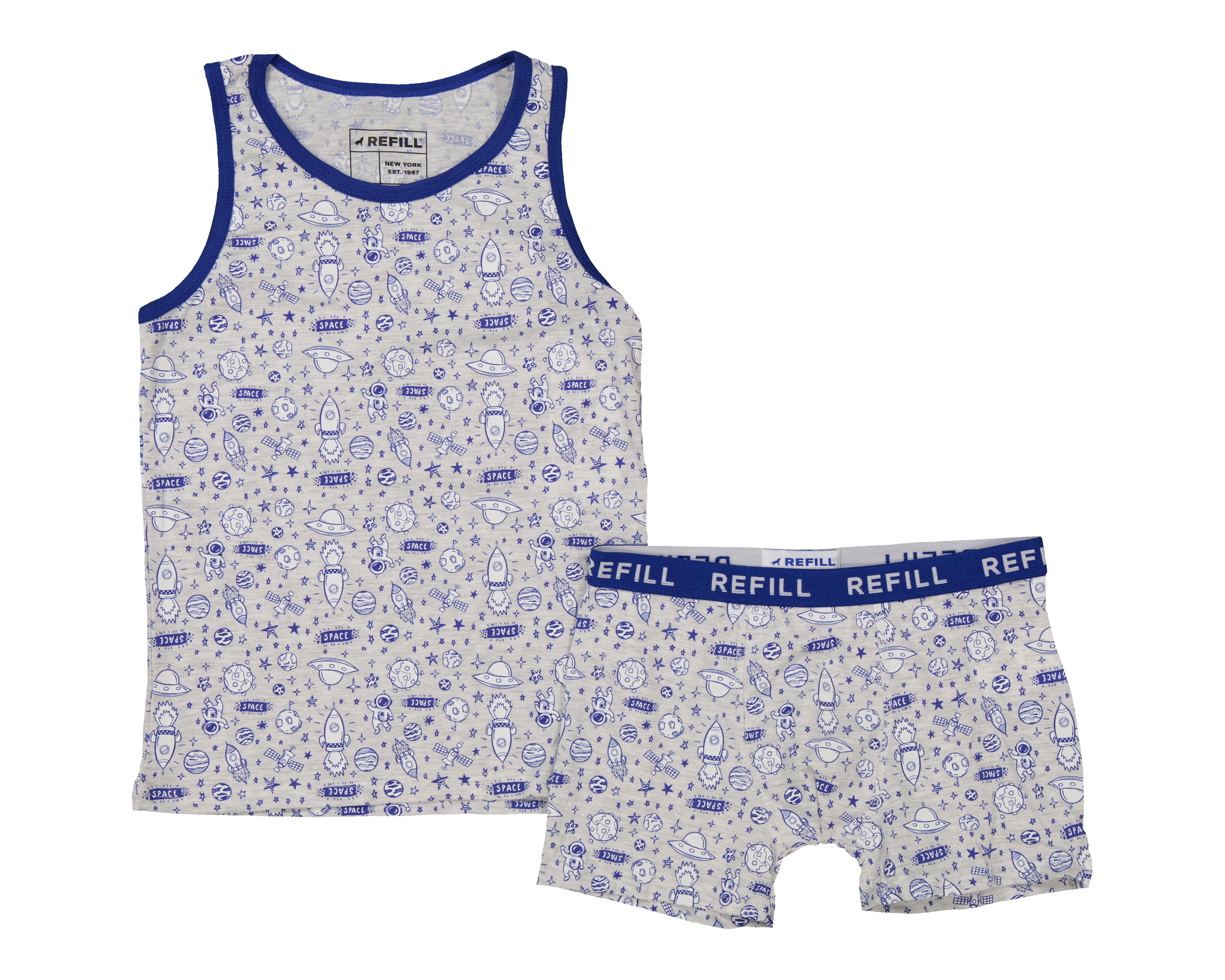 Foto 1 | Playera Interior y Bóxer Refill para Niño 2 Piezas