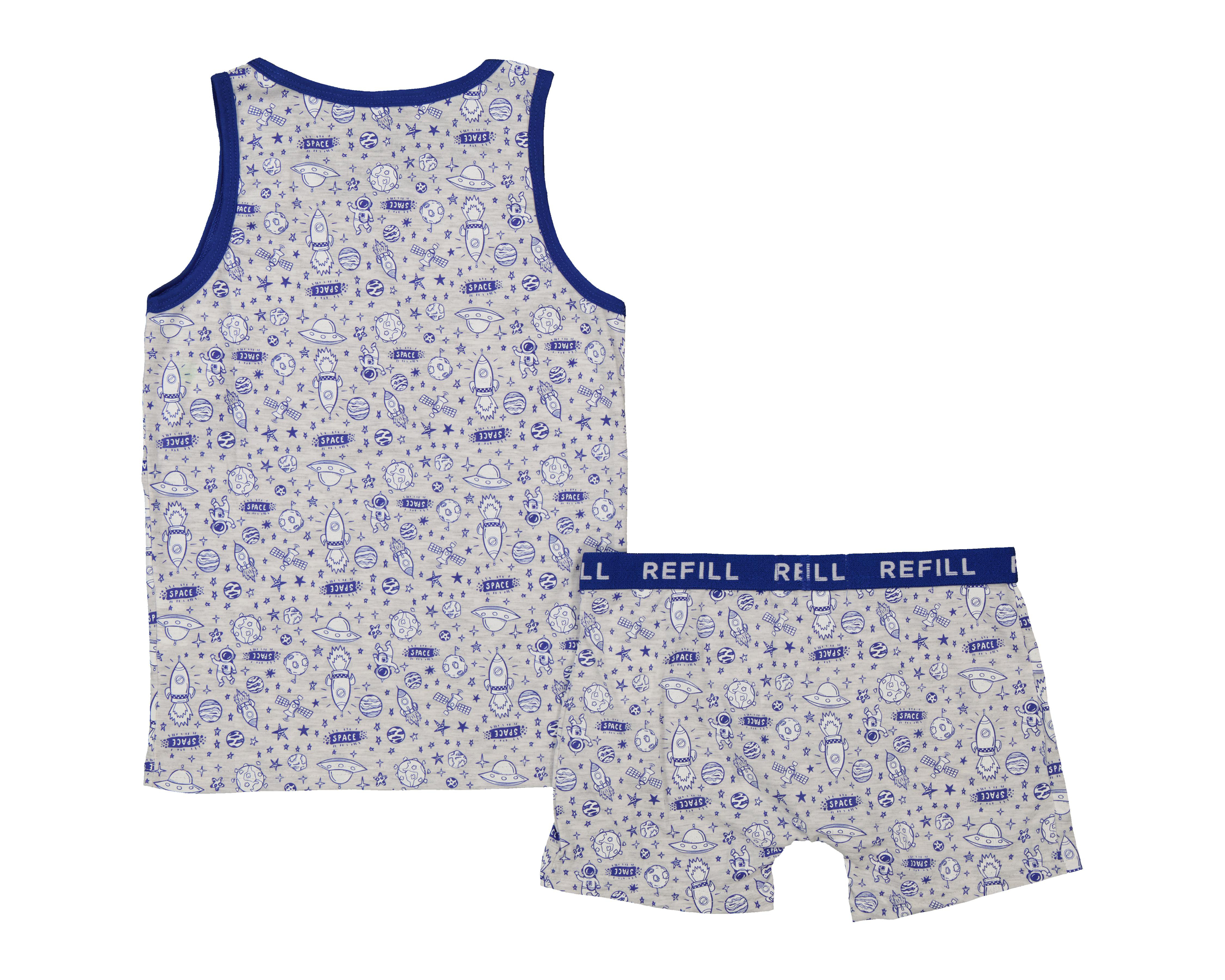 Foto 2 | Playera Interior y Bóxer Refill para Niño 2 Piezas