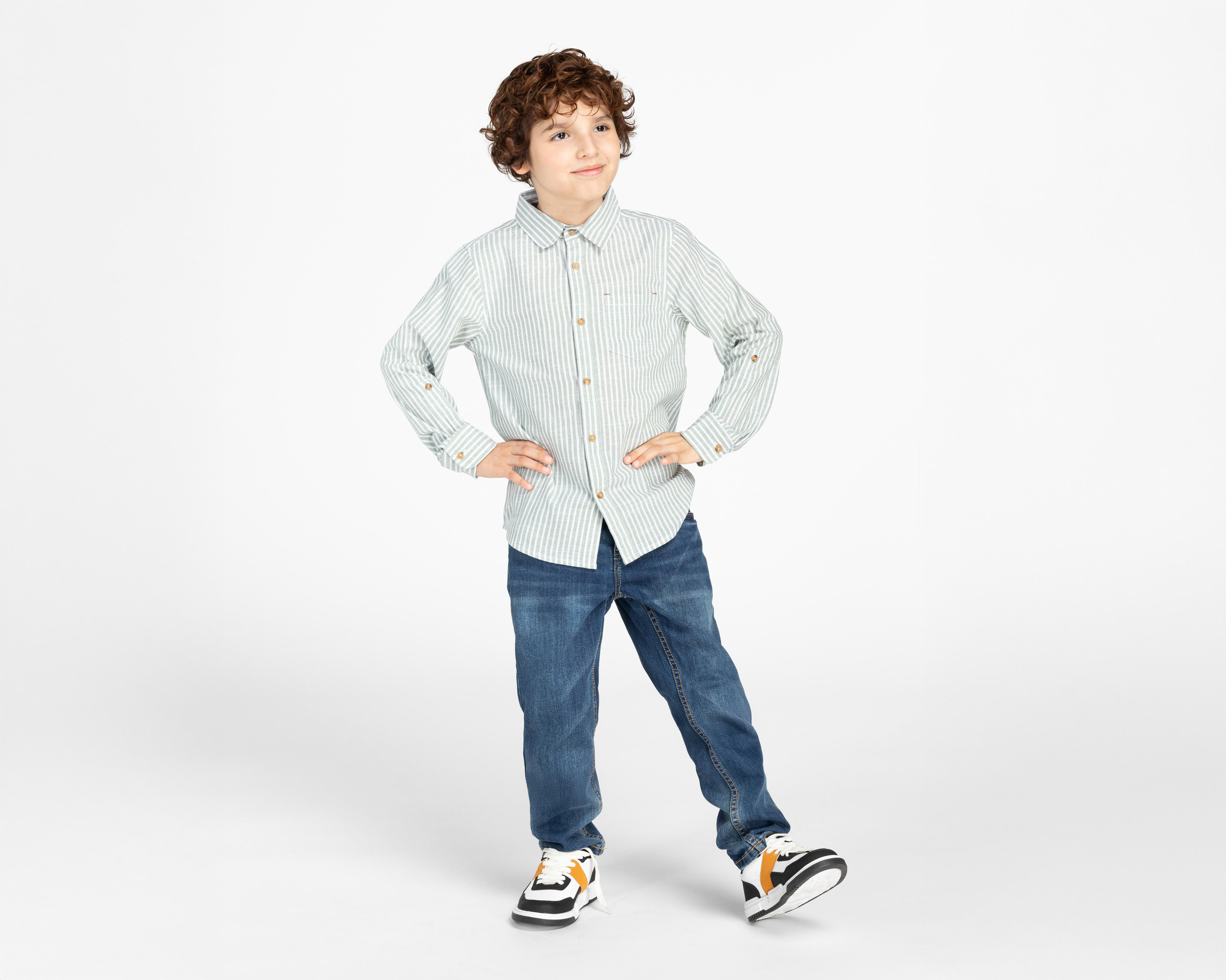 Camisa Refill Manga Larga a Rayas para Niño