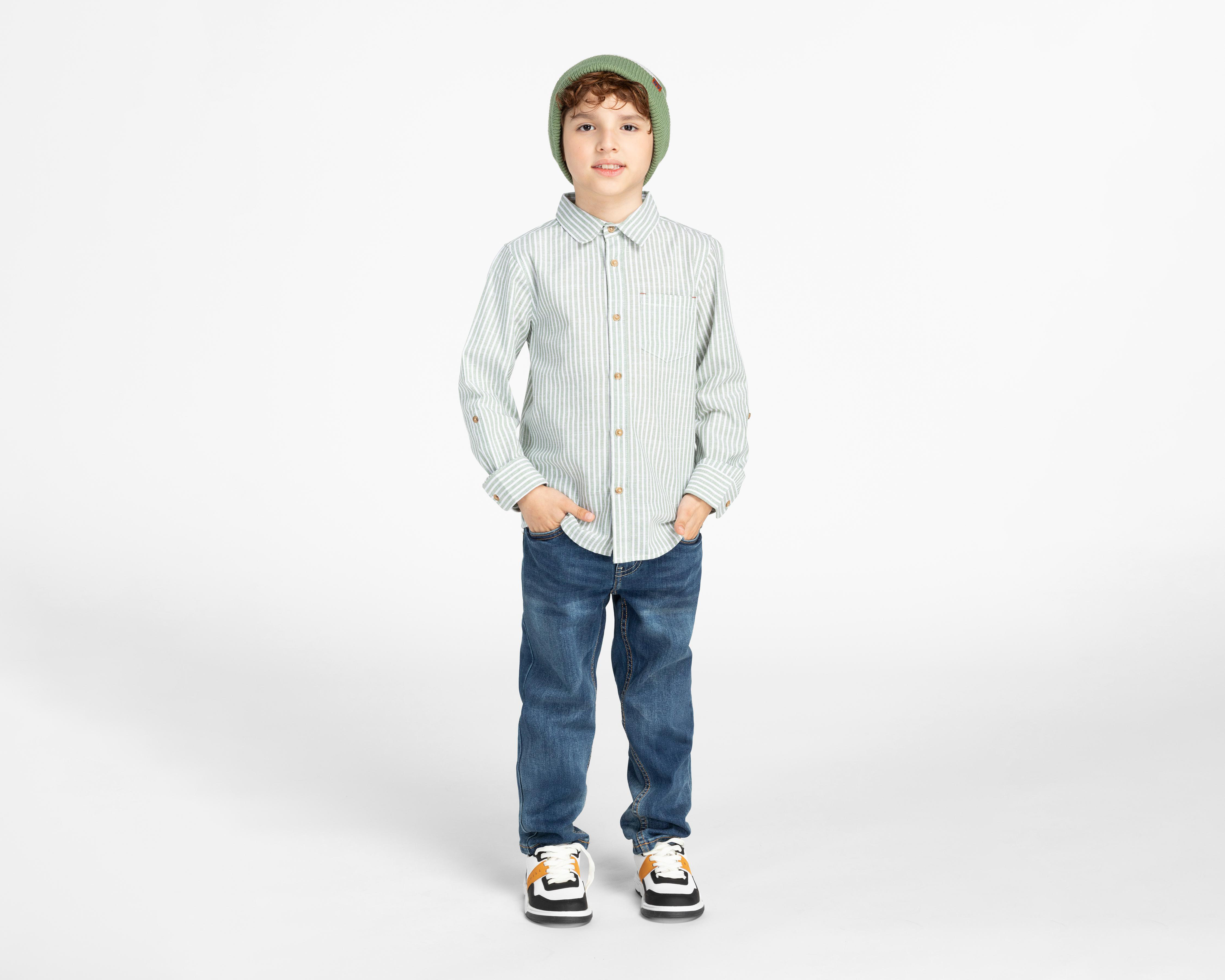 Foto 4 pulgar | Camisa Refill Manga Larga a Rayas para Niño