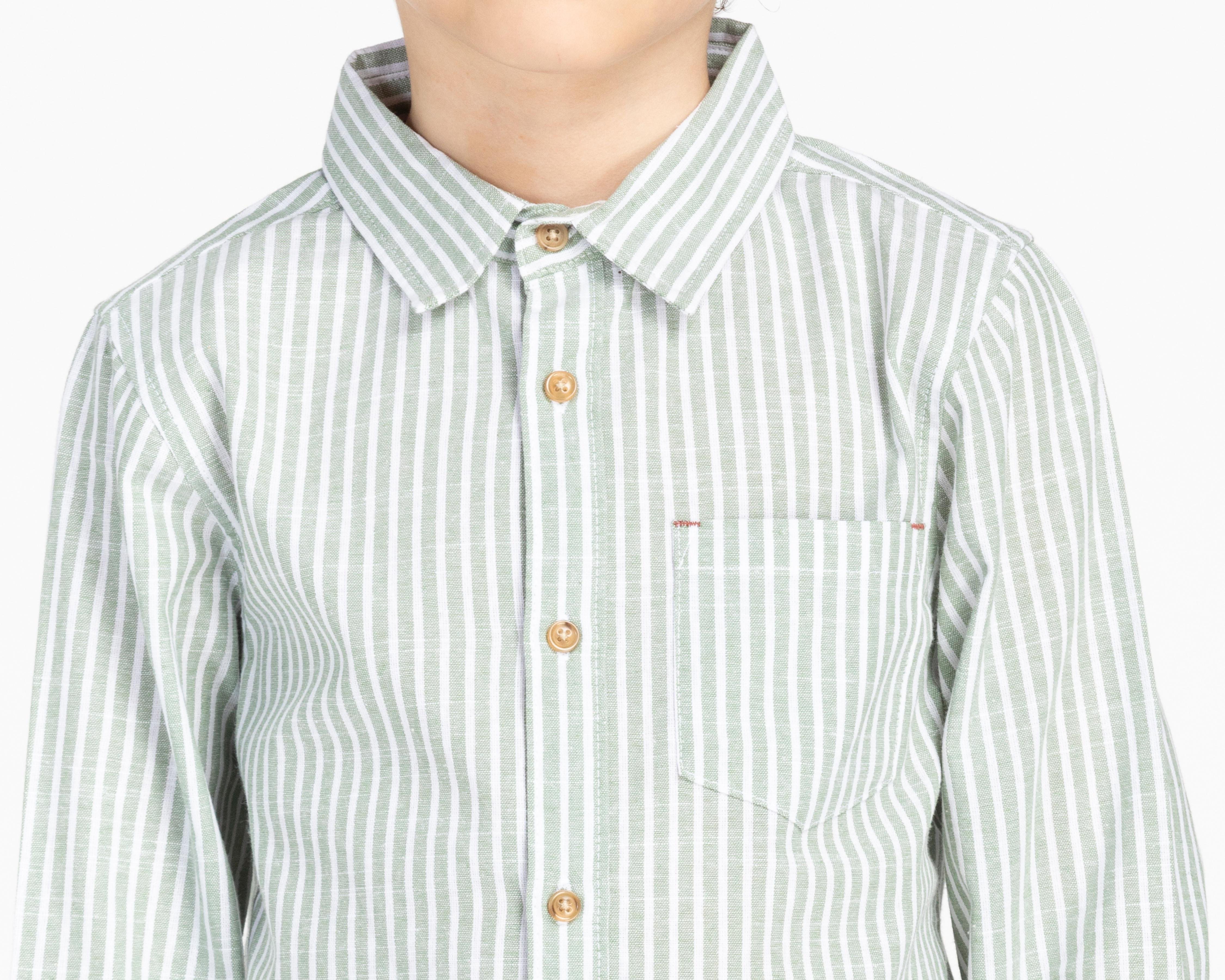 Foto 5 pulgar | Camisa Refill Manga Larga a Rayas para Niño