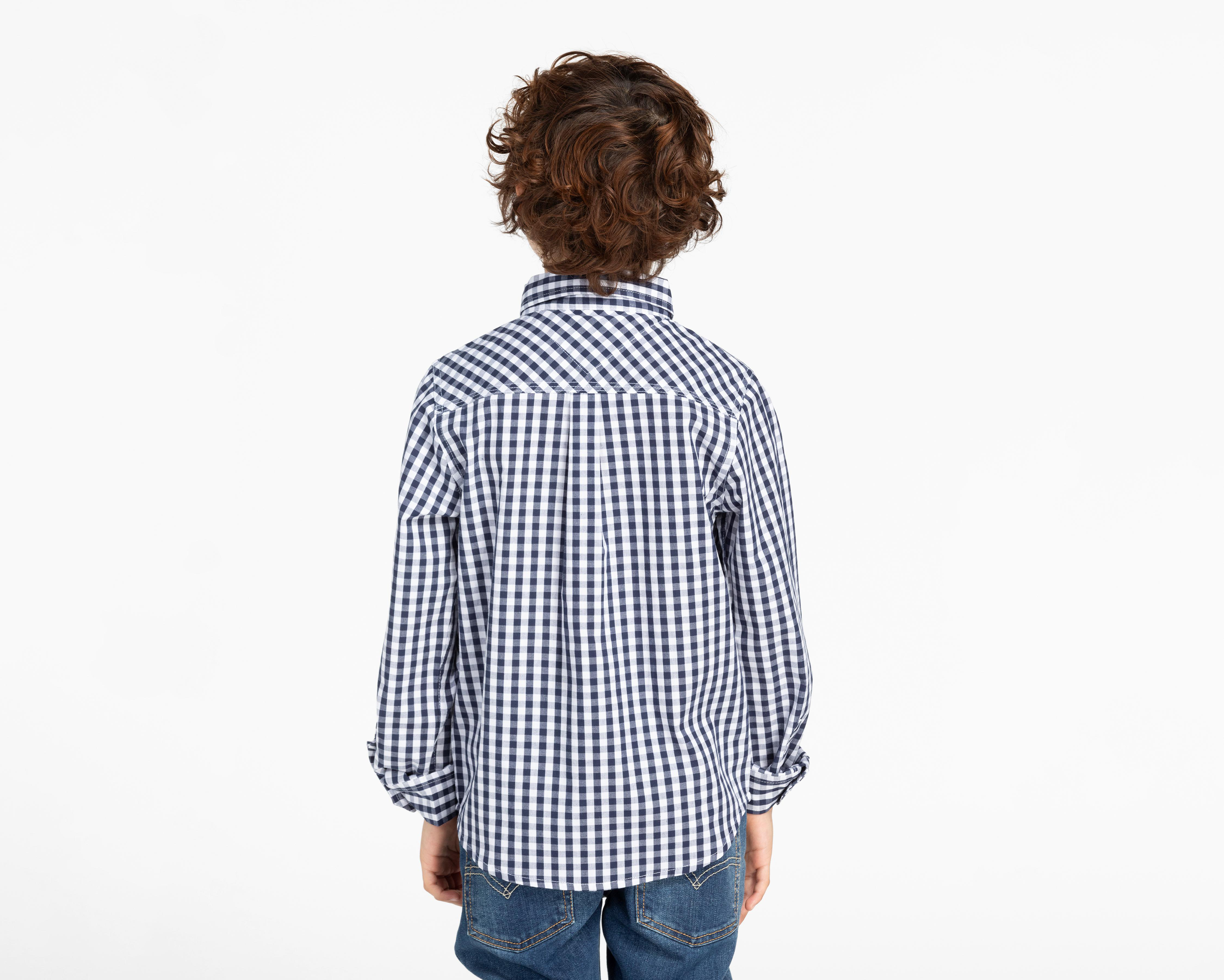 Foto 2 | Camisa Refill Manga Larga a Cuadros para Niño