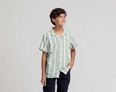 Foto 1 | Camisa Refill Manga Corta a Rayas para Niño