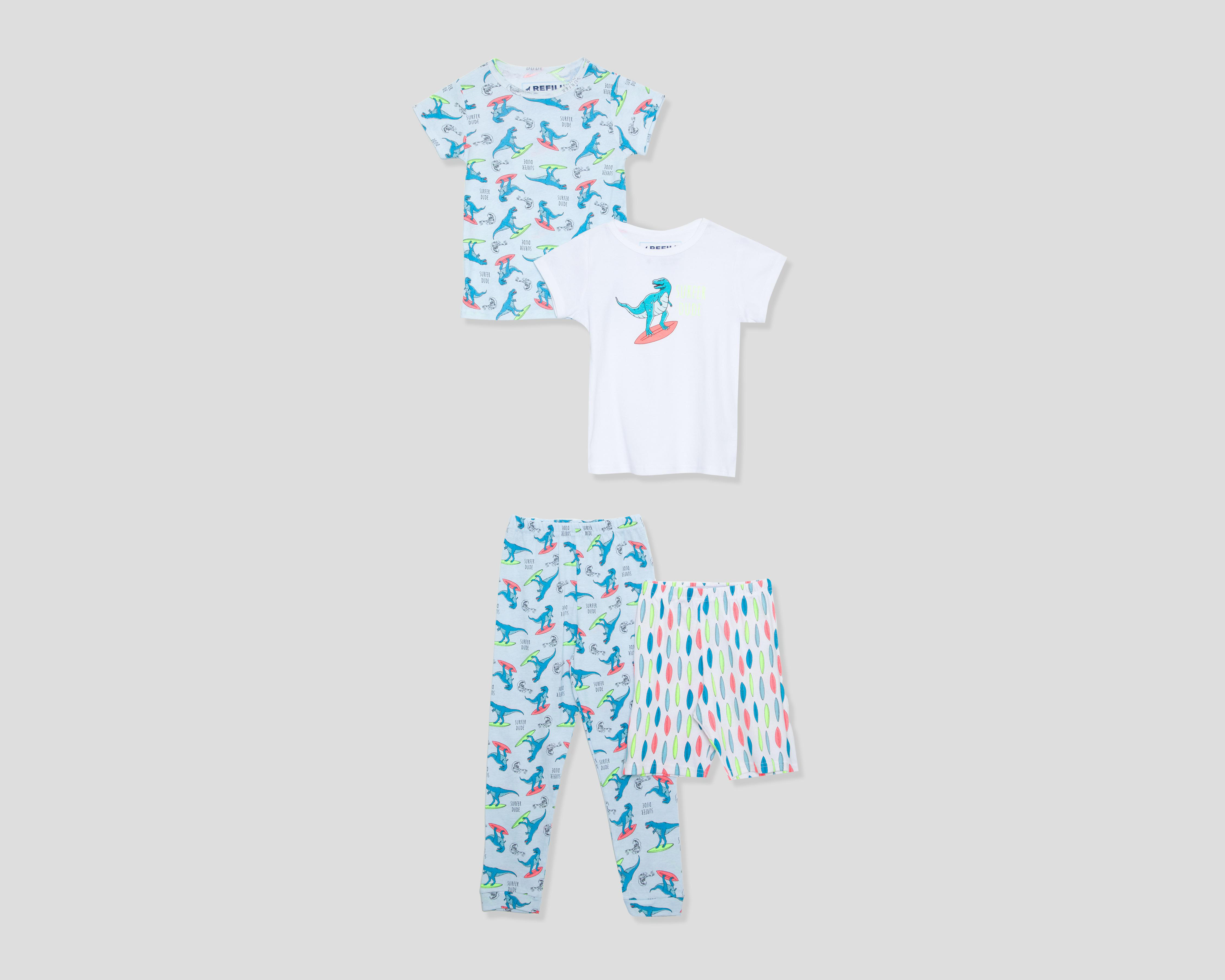 Foto 1 | Pijama para Niño Estampada Refill 4 Piezas