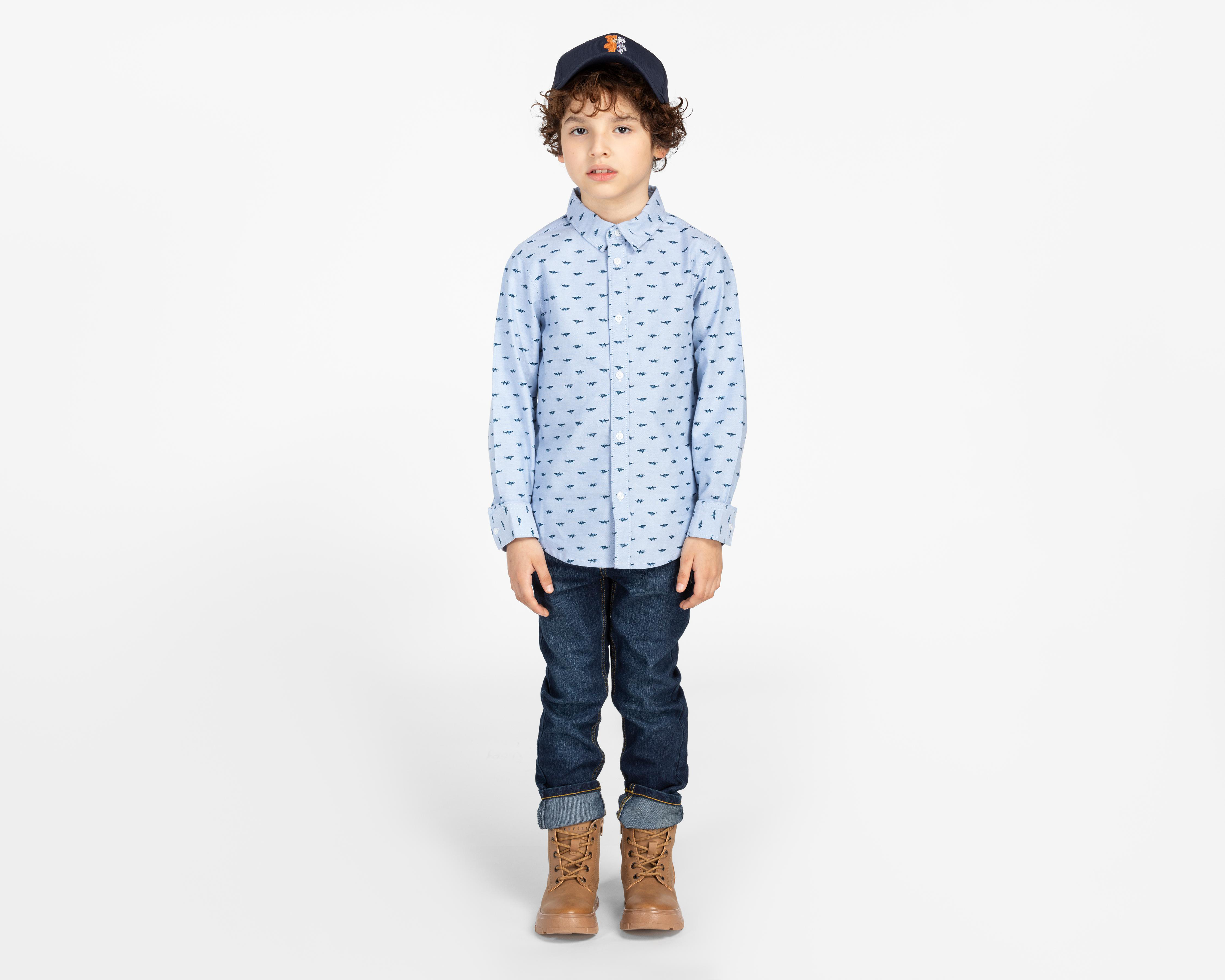 Foto 4 pulgar | Camisa Refill Manga Larga Estampada para Niño