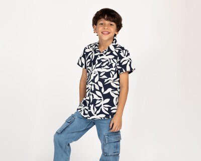 Foto 1 | Camisa Refill Manga Corta Estampada para Niño