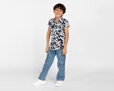 Foto 2 | Camisa Refill Manga Corta Estampada para Niño