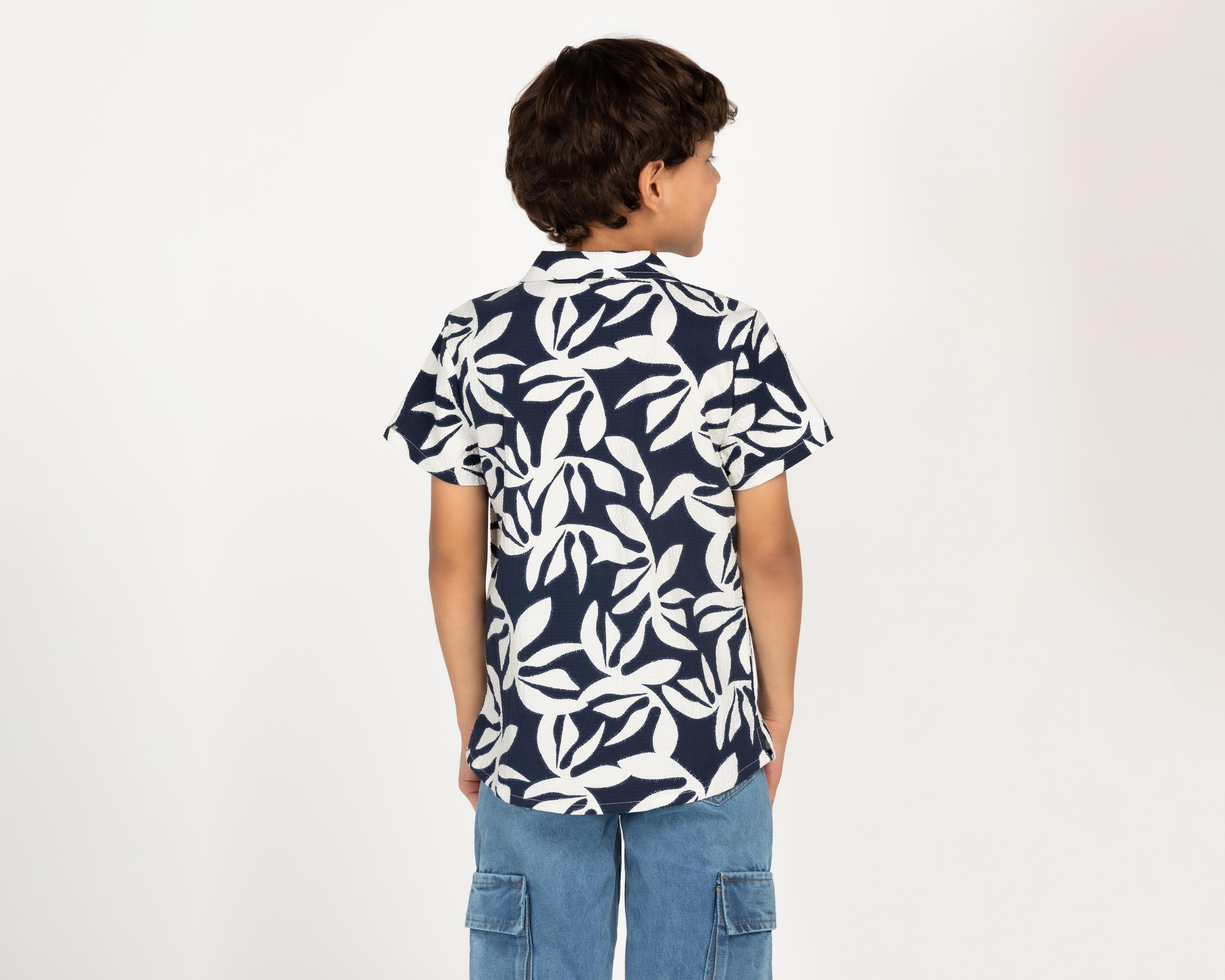 Foto 4 pulgar | Camisa Refill Manga Corta Estampada para Niño