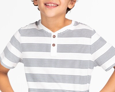 Foto 4 | Playera Refill Manga Cora a Rayas para Niño