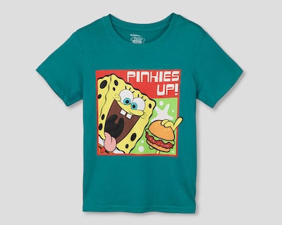 Foto 1 | Playera Bob Esponja Manga Corta Estampada para Niño