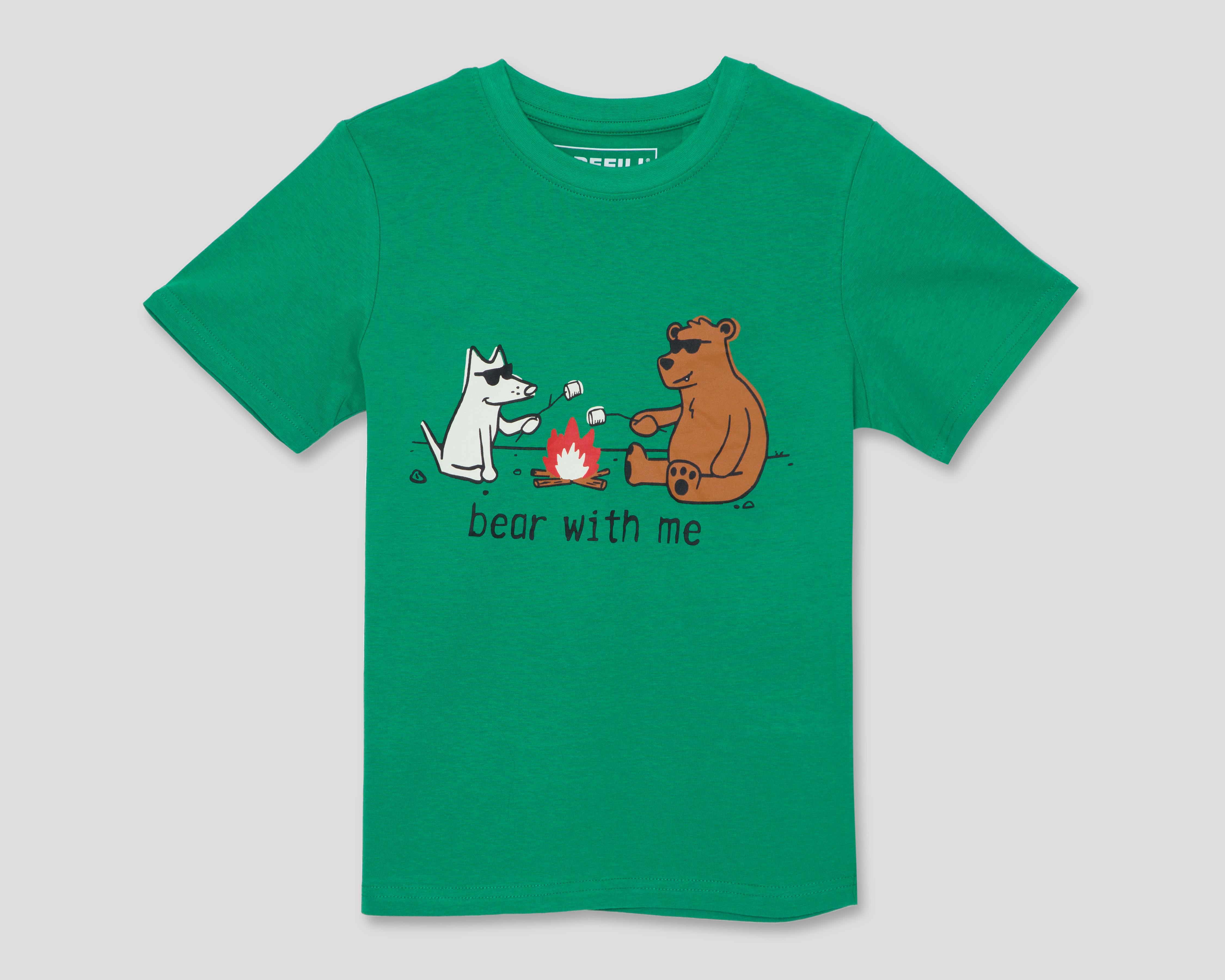 Foto 2 pulgar | Playera Refill Manga Corta Verde para Niño