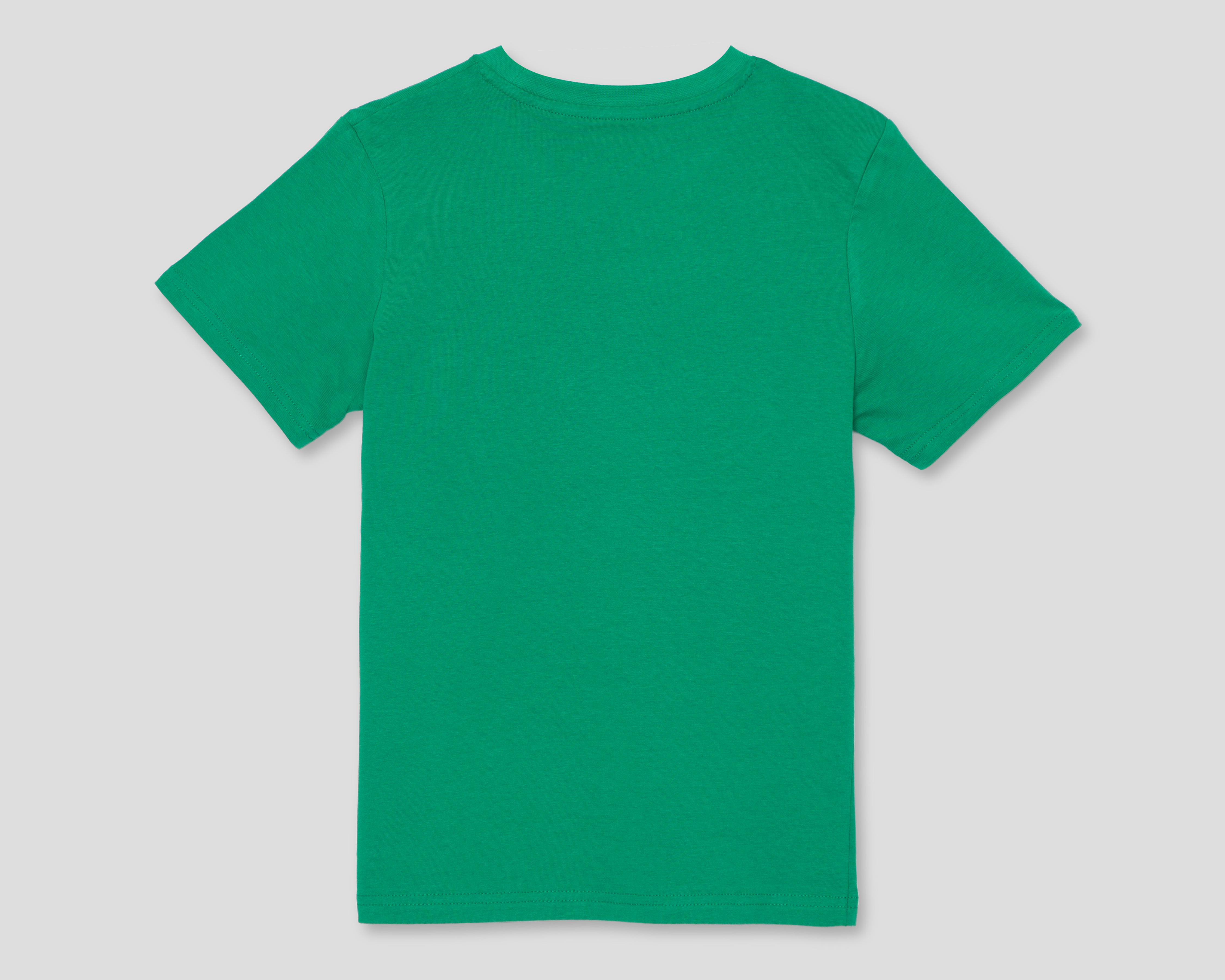 Foto 3 pulgar | Playera Refill Manga Corta Verde para Niño