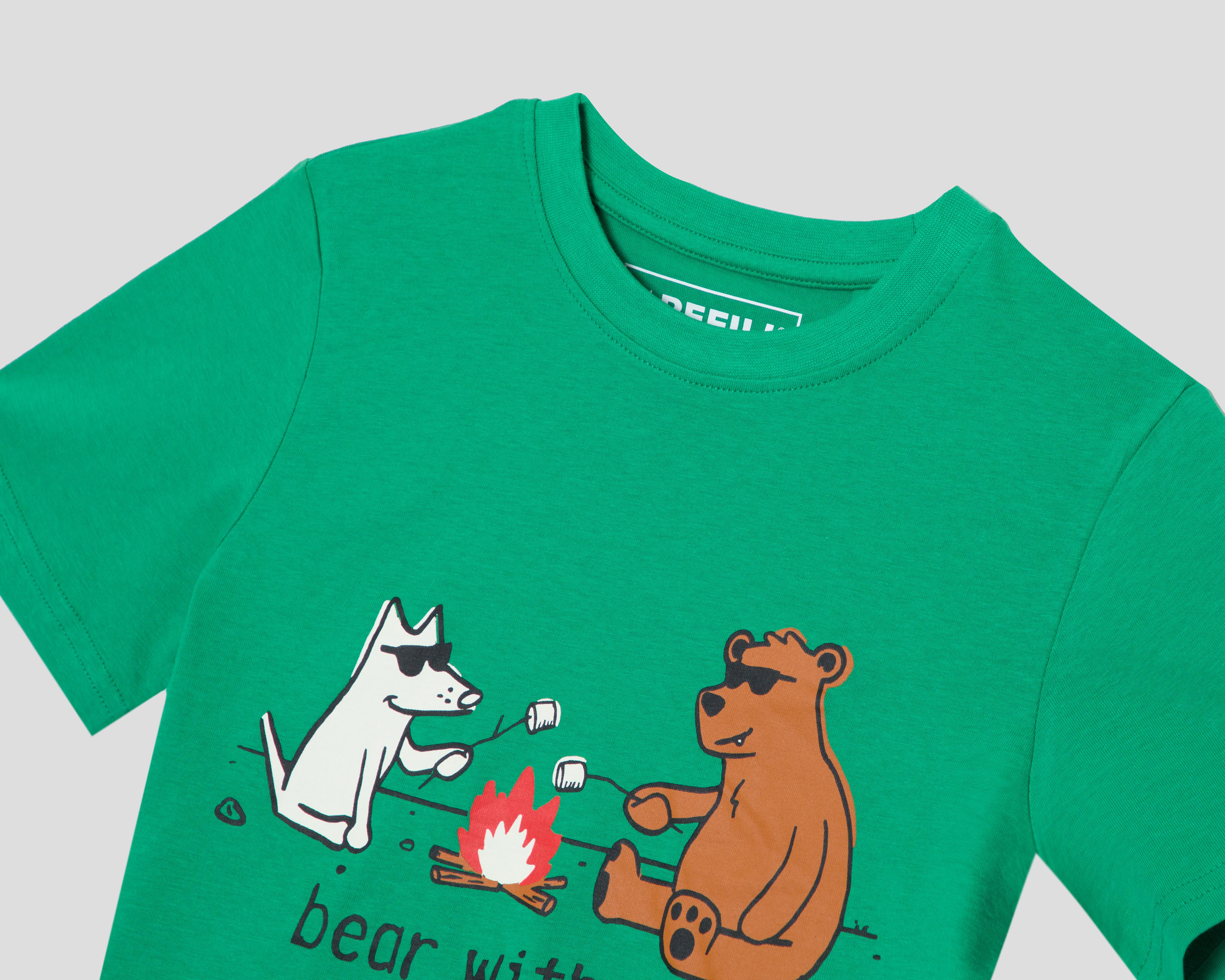 Foto 3 | Playera Refill Manga Corta Verde para Niño