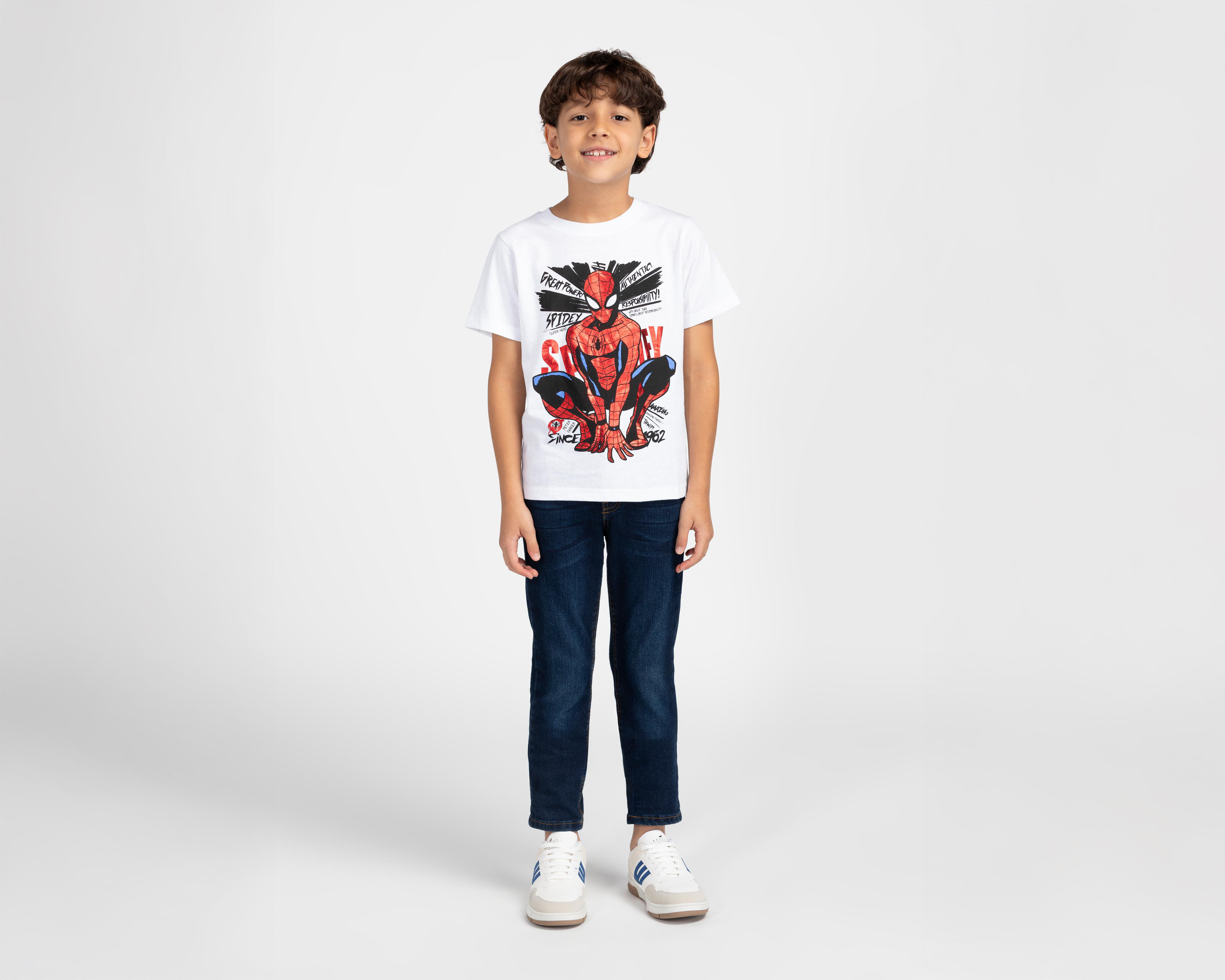 Foto 4 pulgar | Playera Spider-Man para Niño 2 Piezas