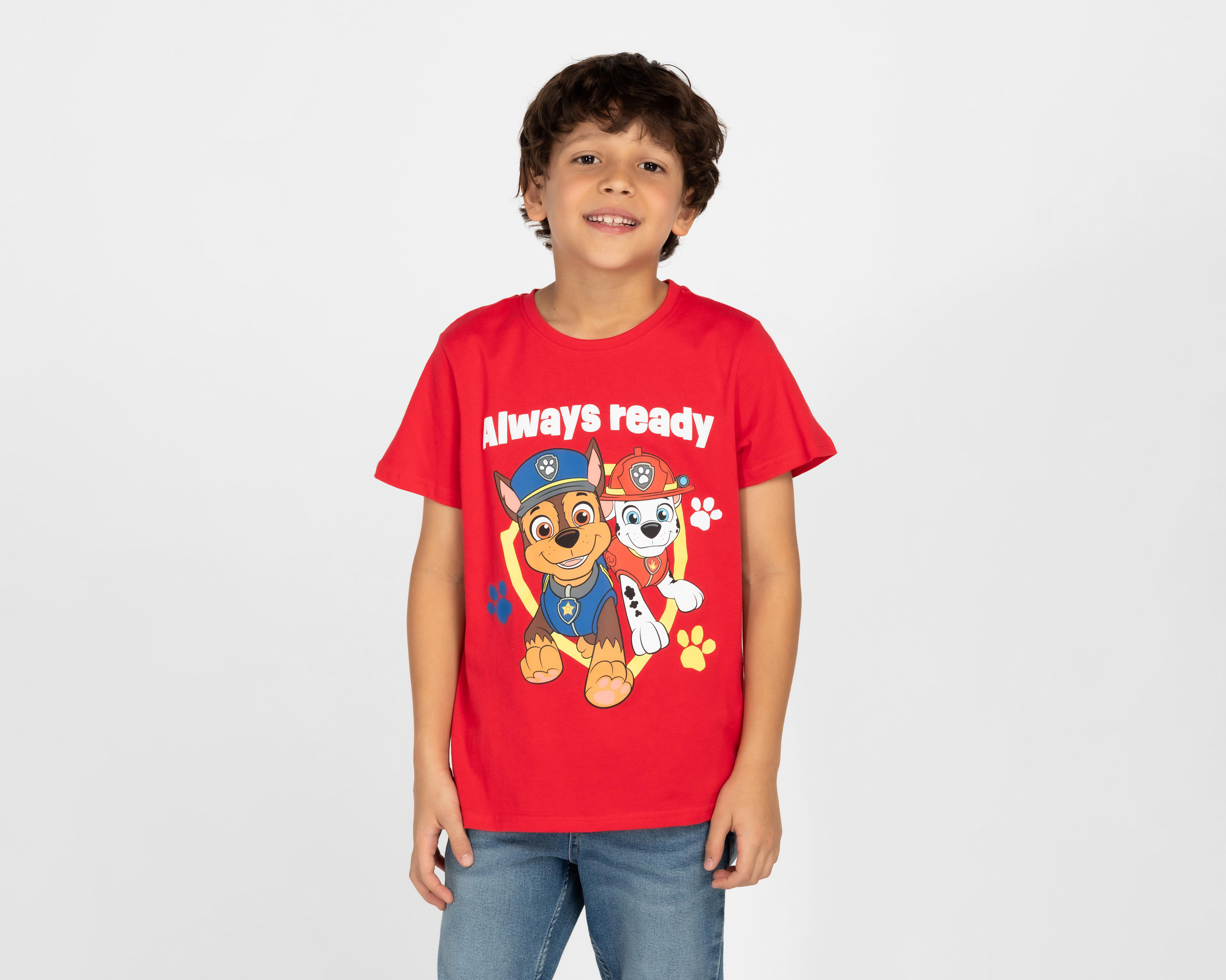 Foto 2 pulgar | Playera Paw Patrol Manga Corta Estampada para Niño