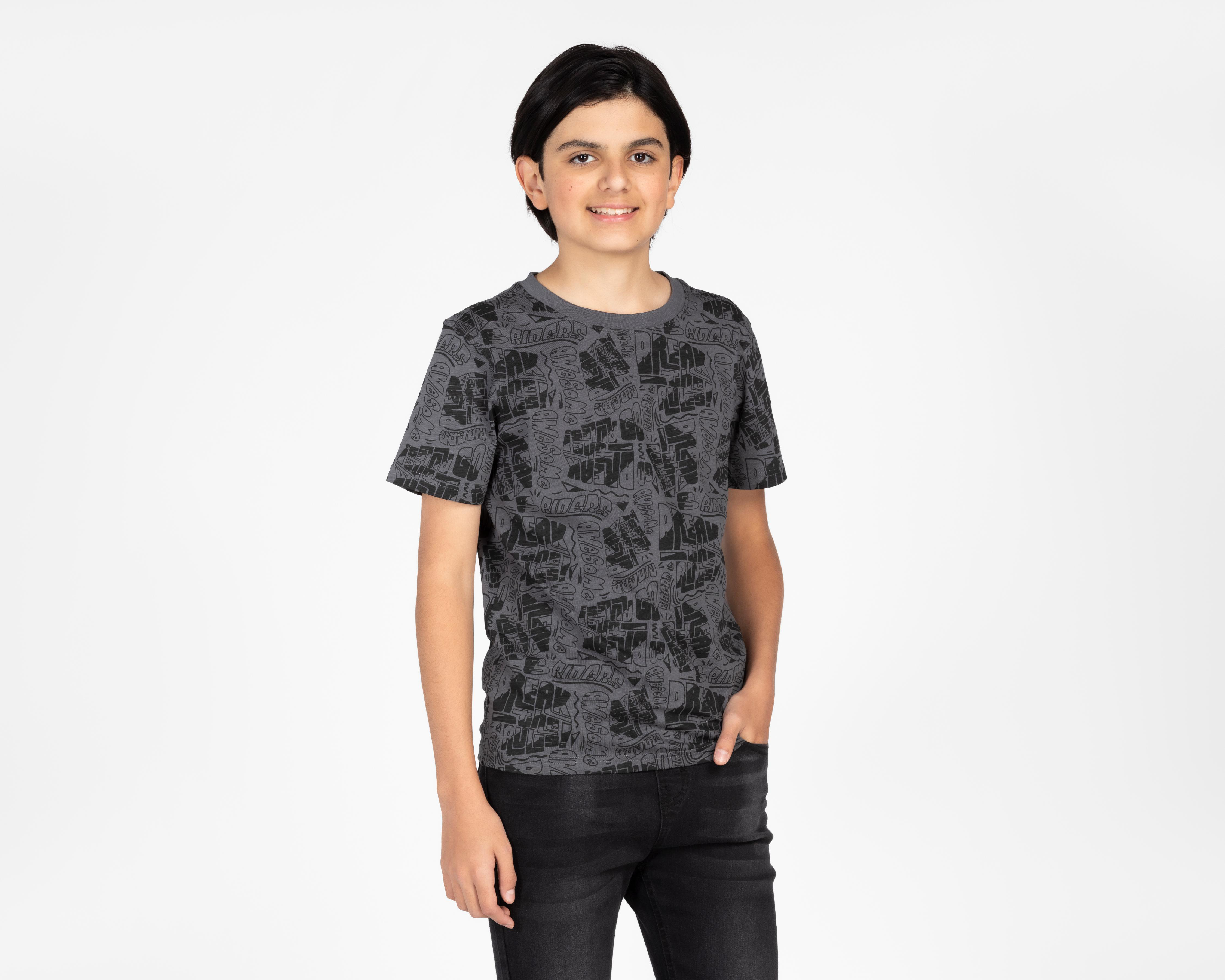 Foto 2 pulgar | Playera Neo*City Manga Corta Estampada Juvenil