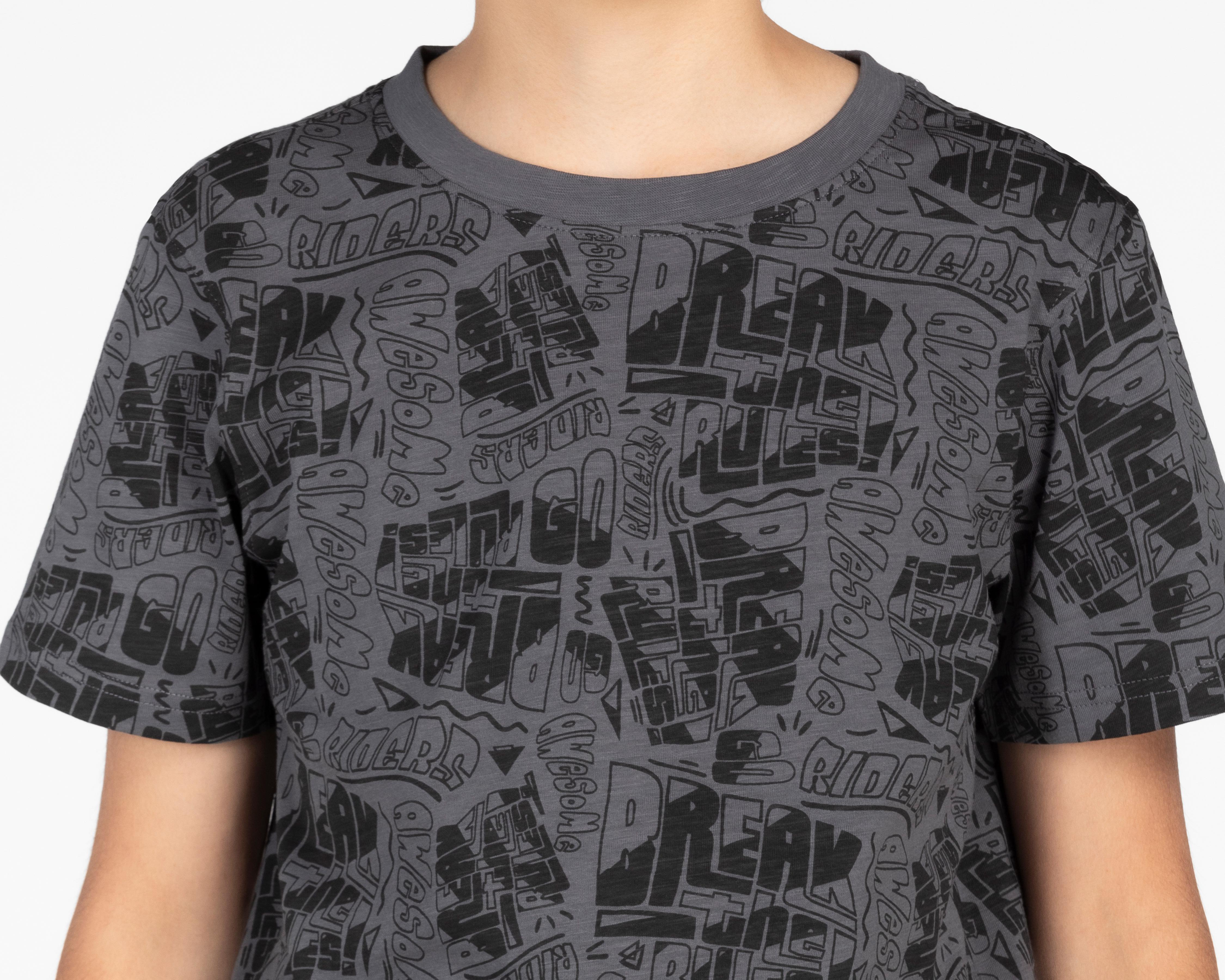 Foto 5 pulgar | Playera Neo*City Manga Corta Estampada Juvenil