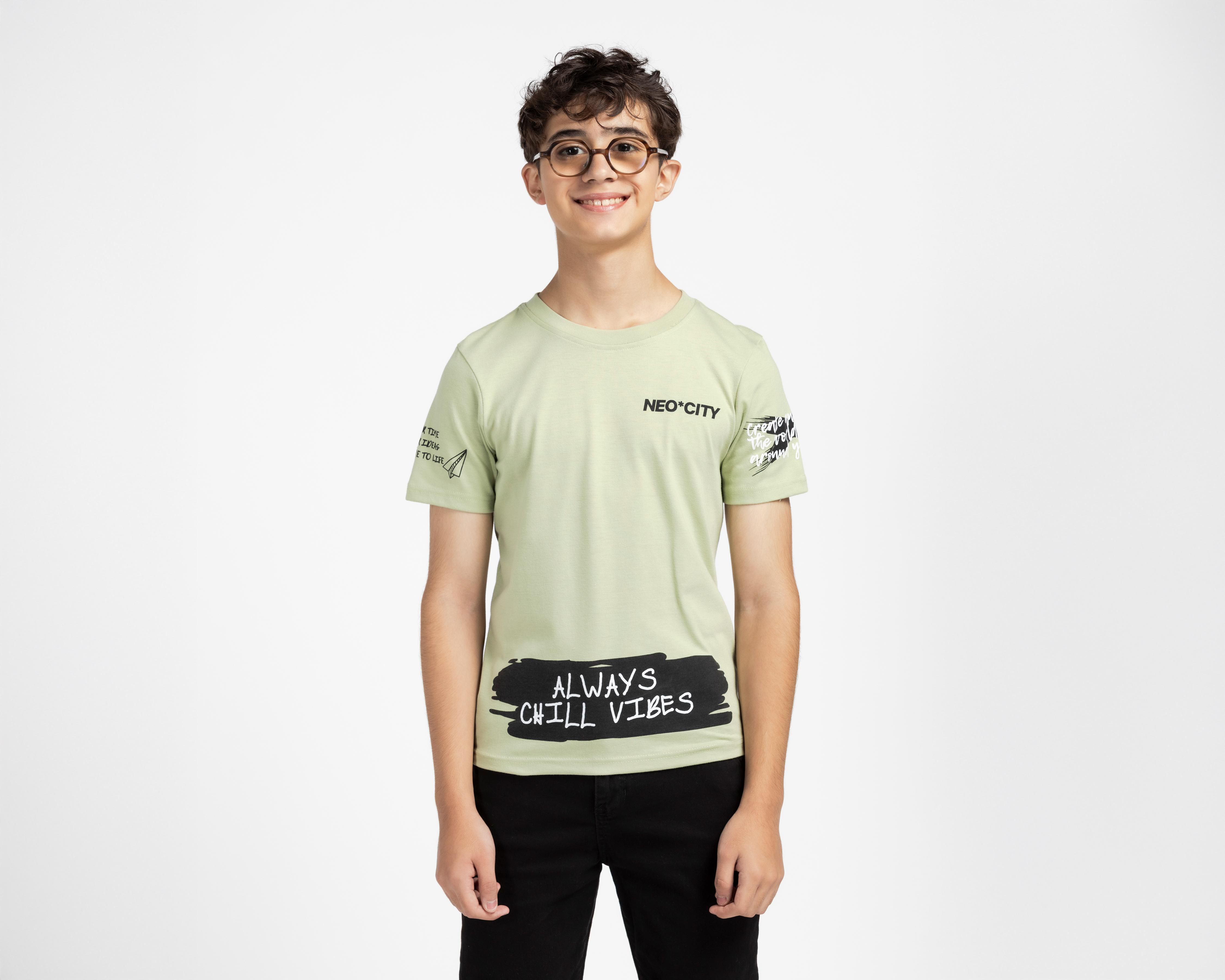 Playera Neo*City Manga Corta Estampada para Niño $99