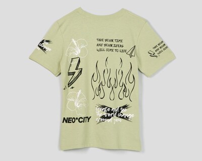 Foto 2 | Playera Neo*City Manga Corta Estampada para Niño