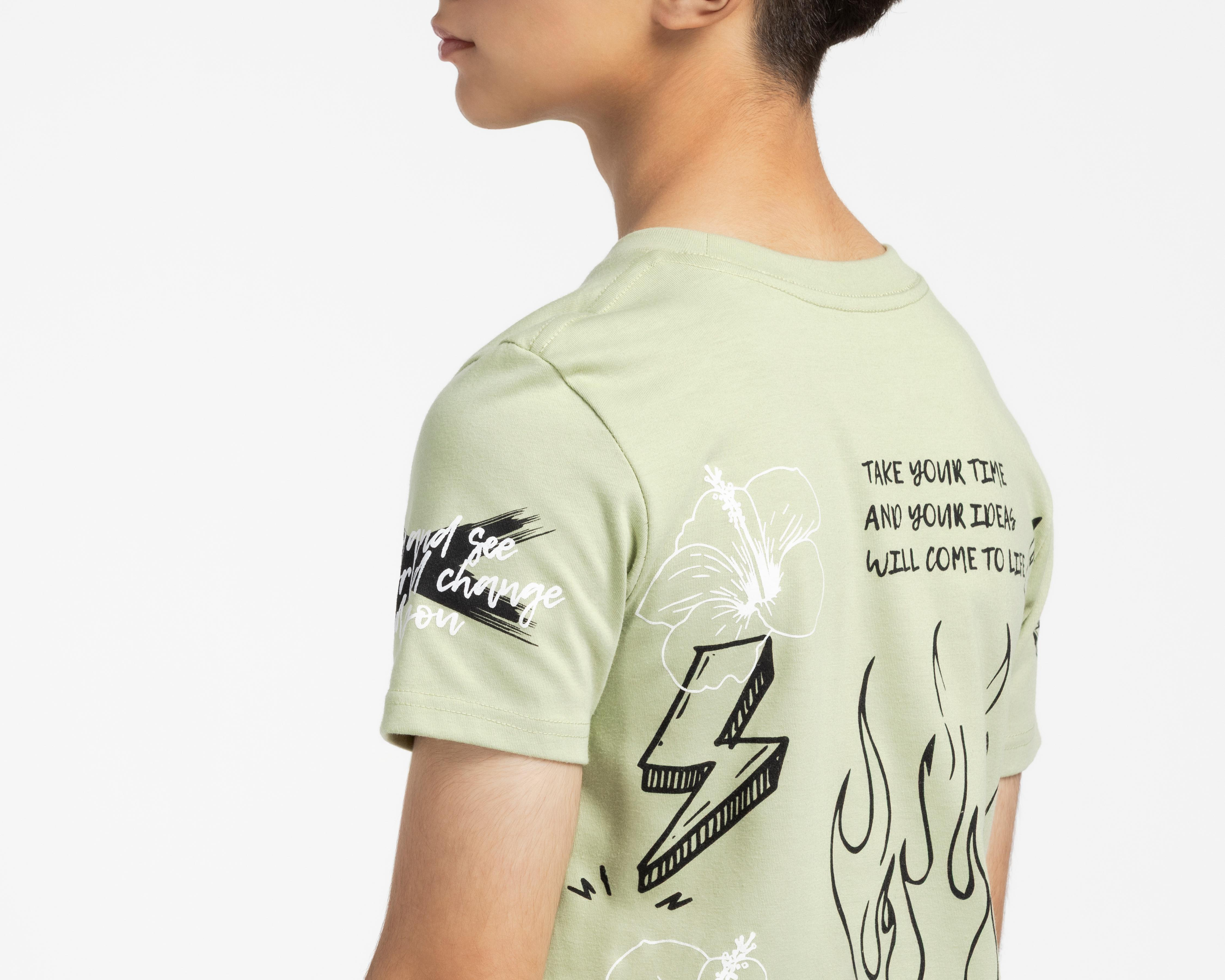 Foto 5 | Playera Neo*City Manga Corta Estampada para Niño