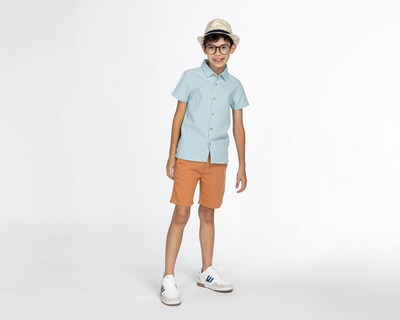 Foto 2 | Camisa Refill Manga Corta Azul para Niño
