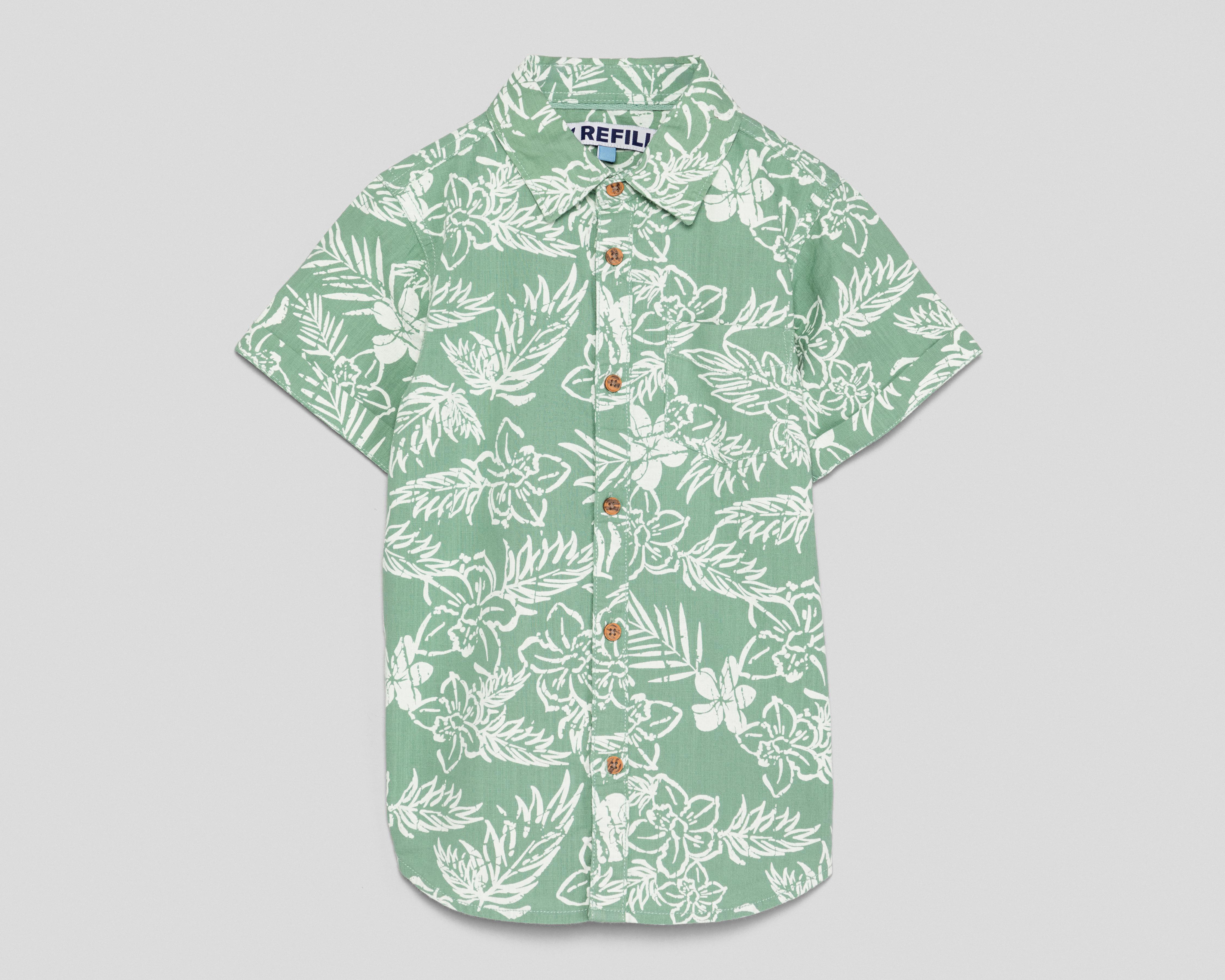 Camisa Refill Manga Corta Floral para Niño $279
