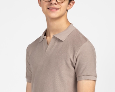 Foto 4 | Playera de Cuello Polo Café Refill Juvenil