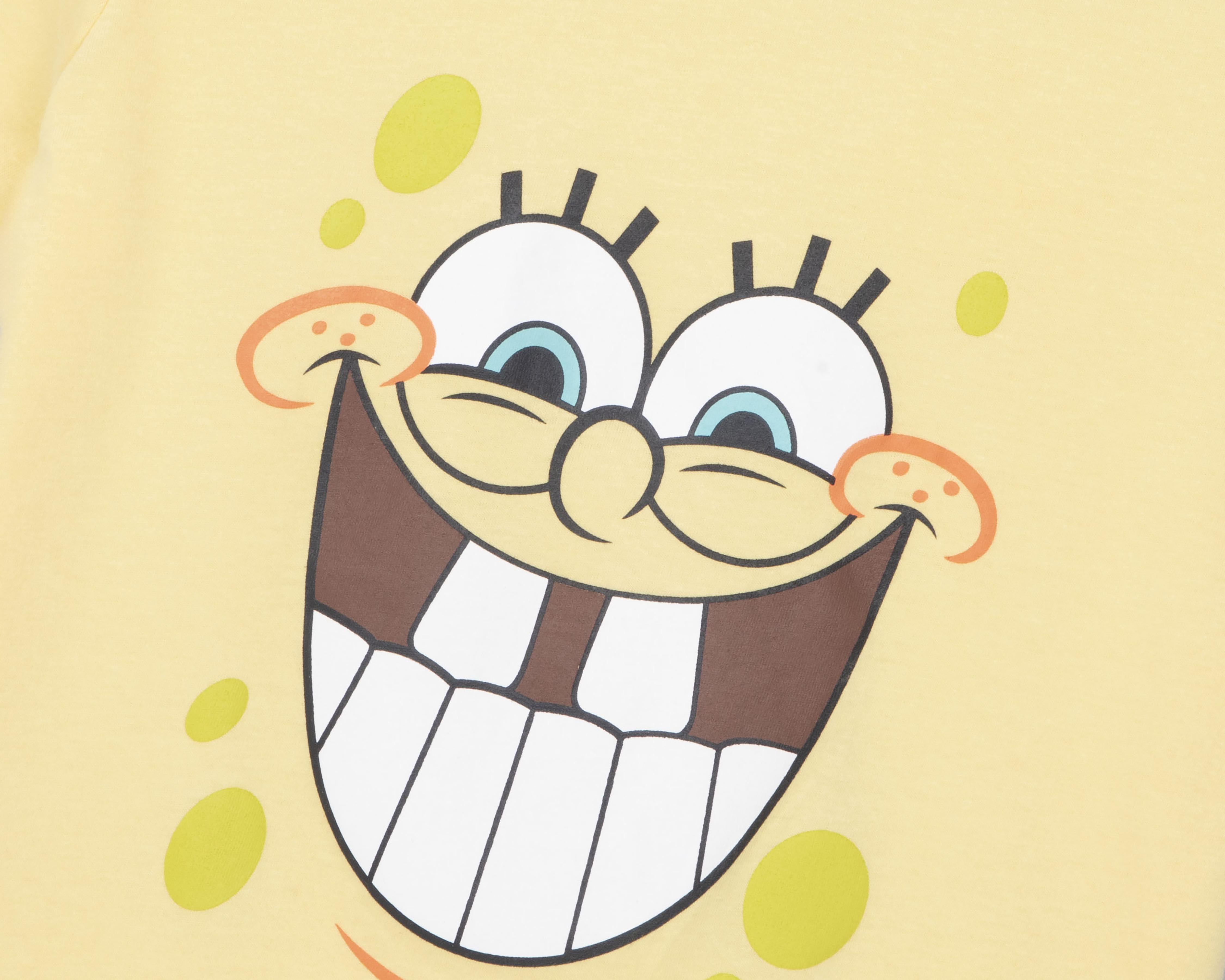 Foto 4 pulgar | Playera Bob Esponja Manga Corta Estampada para Niño