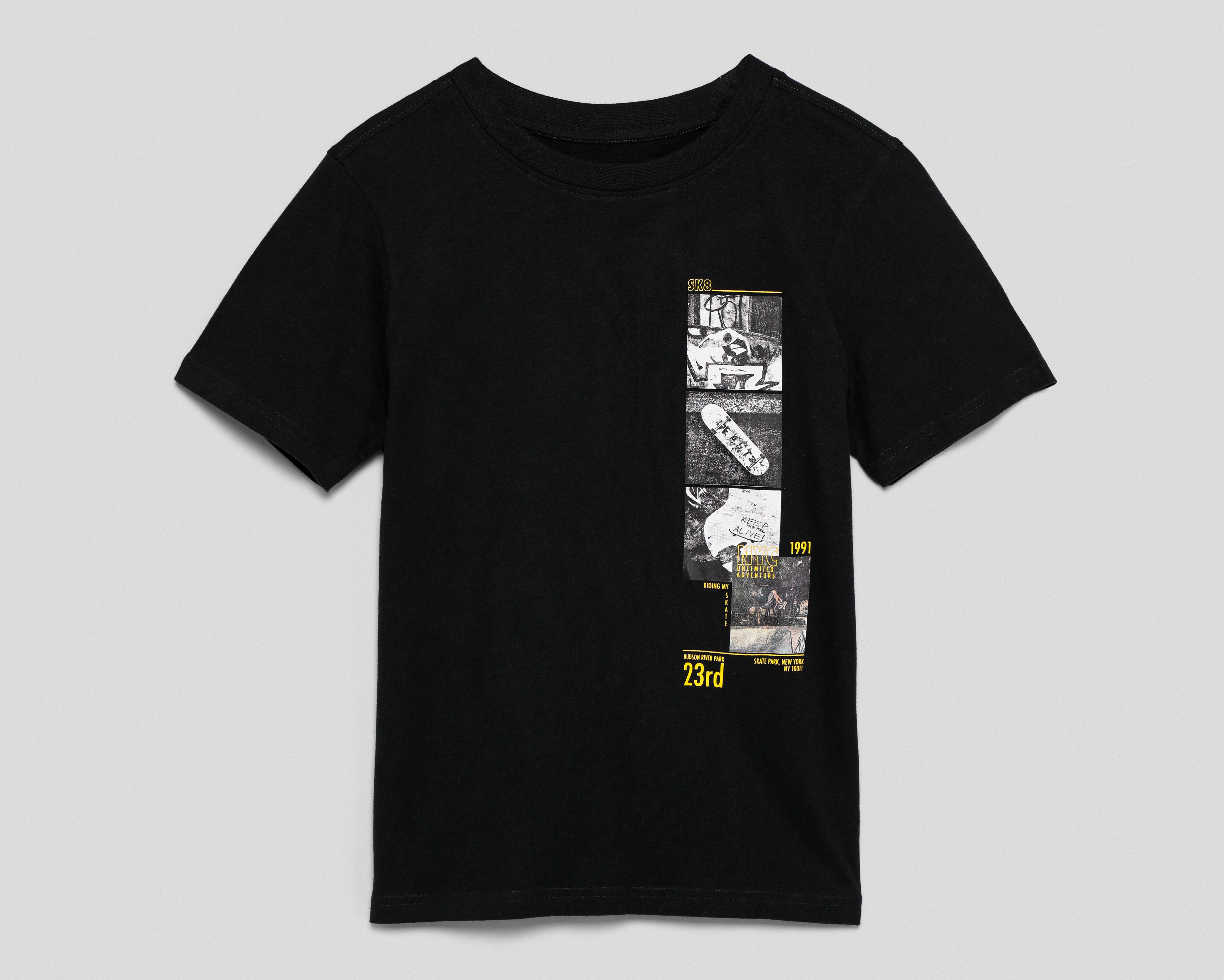 Foto 2 pulgar | Playera Neo*City Manga Corta Print Skate para Niño