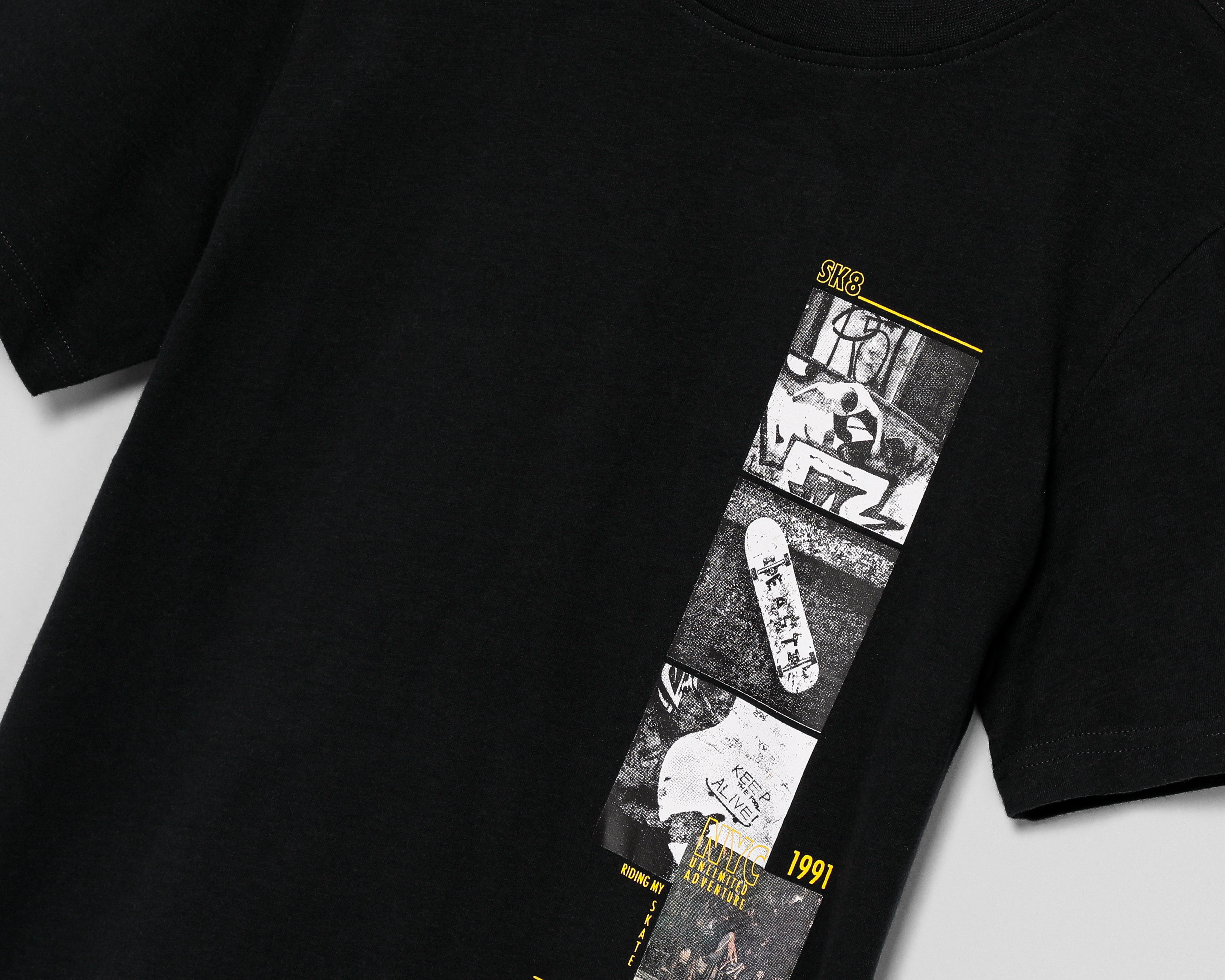 Foto 4 pulgar | Playera Neo*City Manga Corta Print Skate para Niño