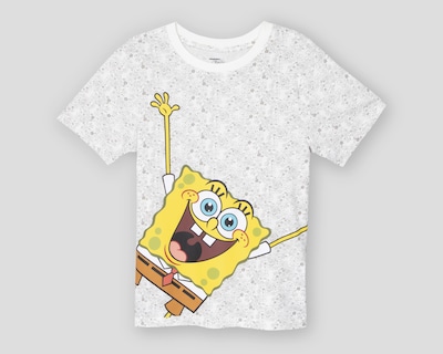 Foto 1 | Playera Bob Esponja Manga Corta Estampada para Niño