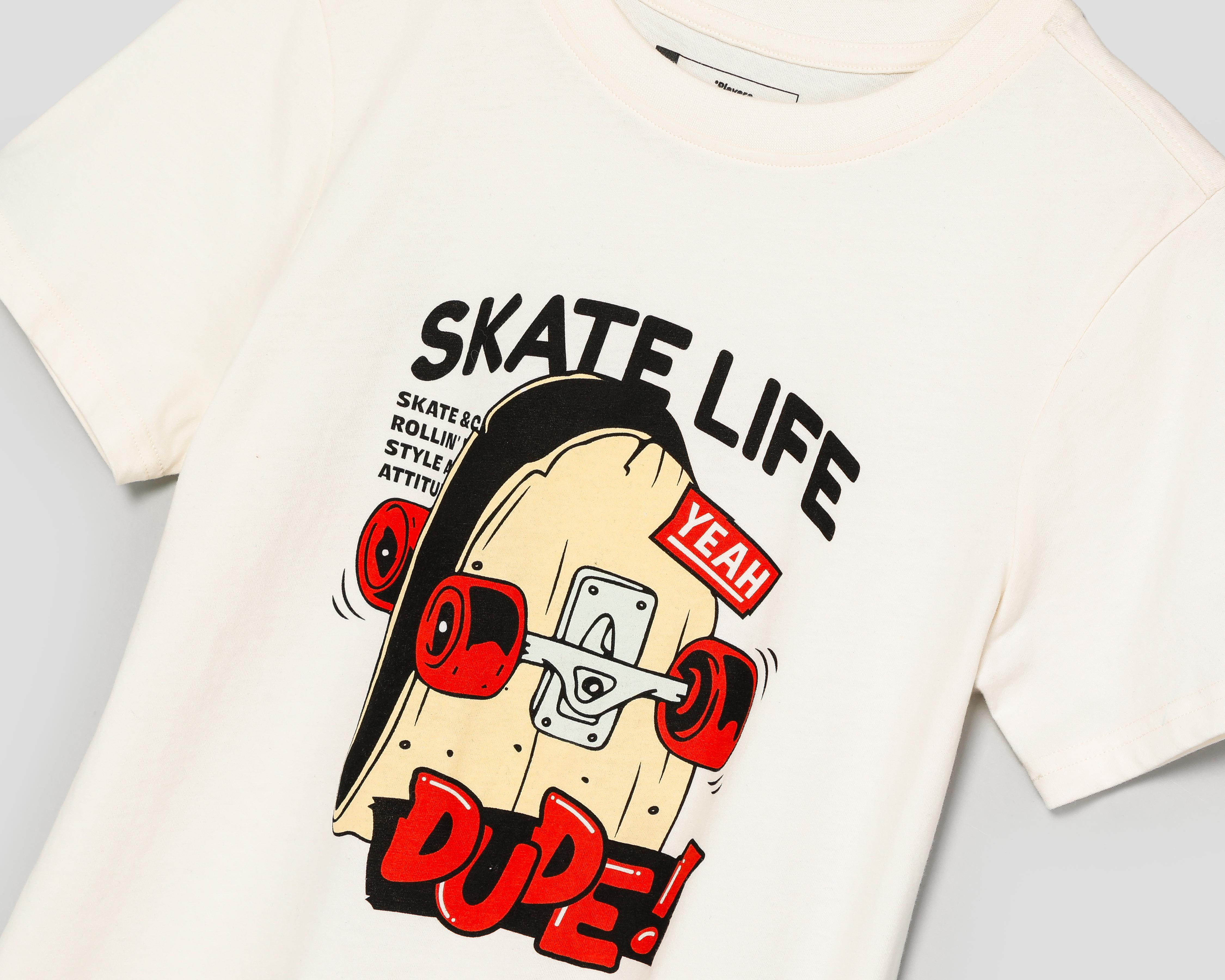 Foto 4 pulgar | Playera Neo*City Manga Corta Print Skate para Niño